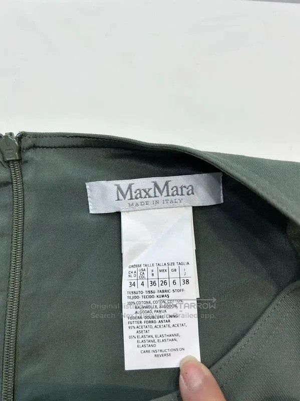 Max Mara MaxMara Women's Sleek Green Summer Dress . Size S / US 4 / IT 40 - 6 Thumbnail