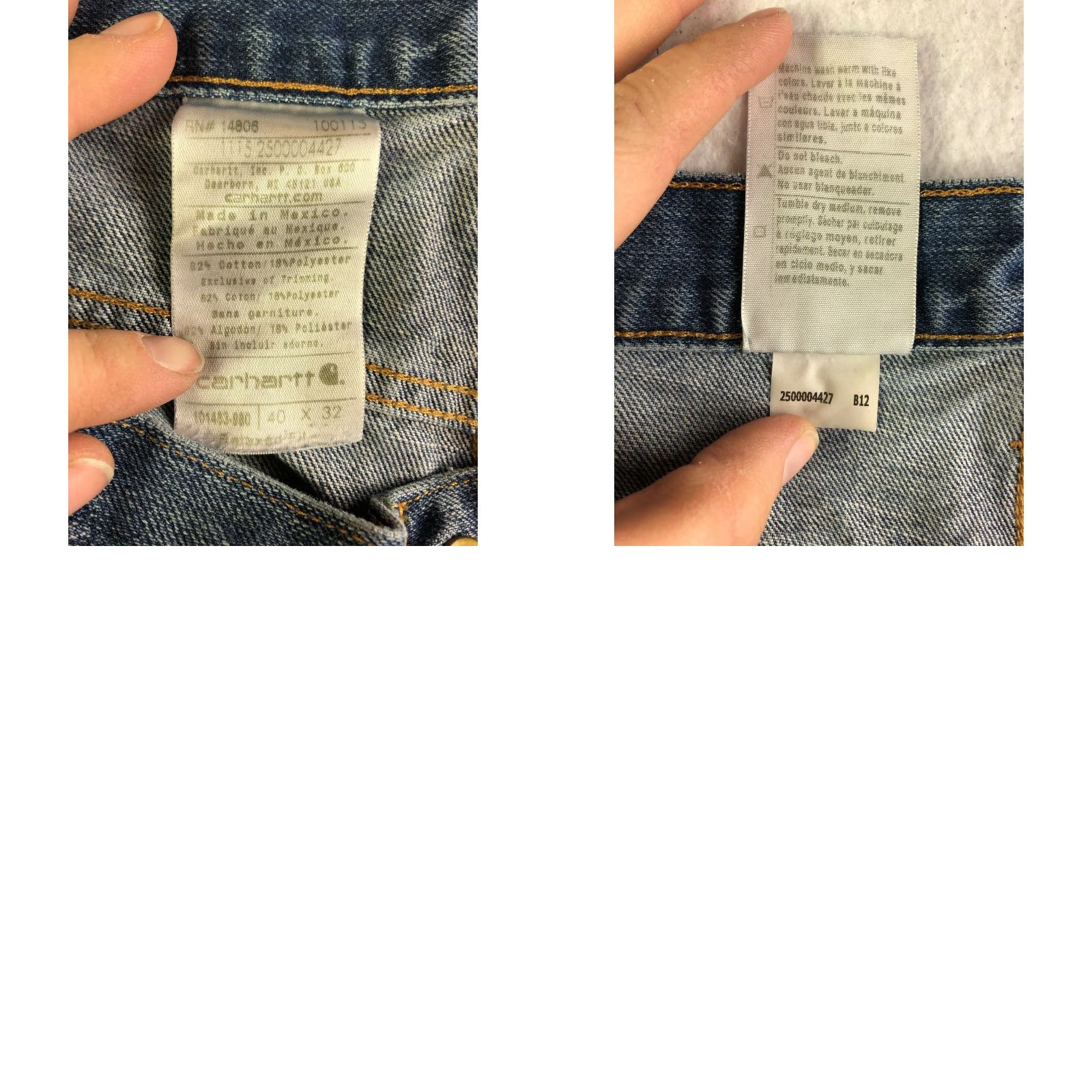 Carhartt Carhartt Jeans Mens 40x32 Medium Wash Mid Rise Straight Leg Blue Denim Fathers, etc Size US 40 / EU 56 - 8 Thumbnail