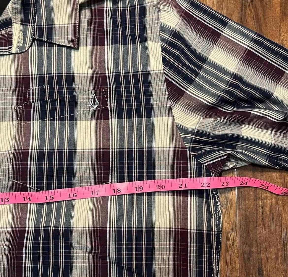 Volcom Volcom Men’s Plaid Button-Up Shirt L – Maroon/Navy Size US L / EU 52-54 / 3 - 4 Thumbnail