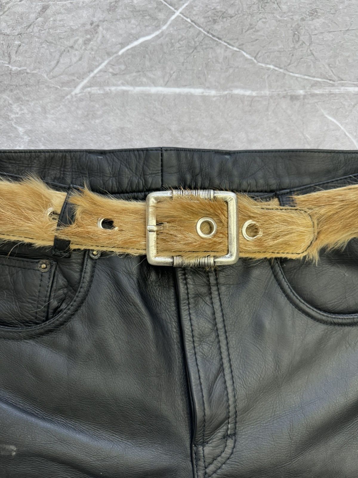 Japanese Brand SALE💣💣Rick Owens Junya Watanabe Style fur belt Size ONE SIZE - 2 Thumbnail