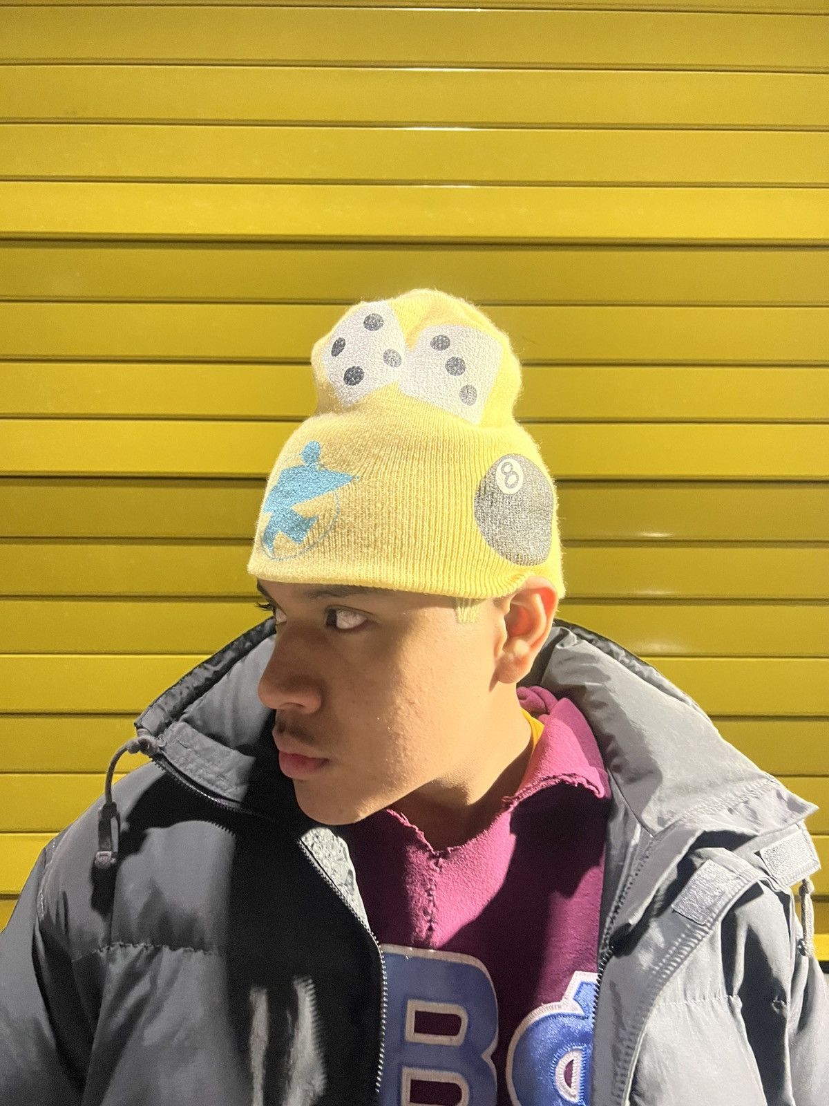 Stussy Stussy mixed logo skull cap ‘pale yellow’ Size ONE SIZE - 2 Thumbnail