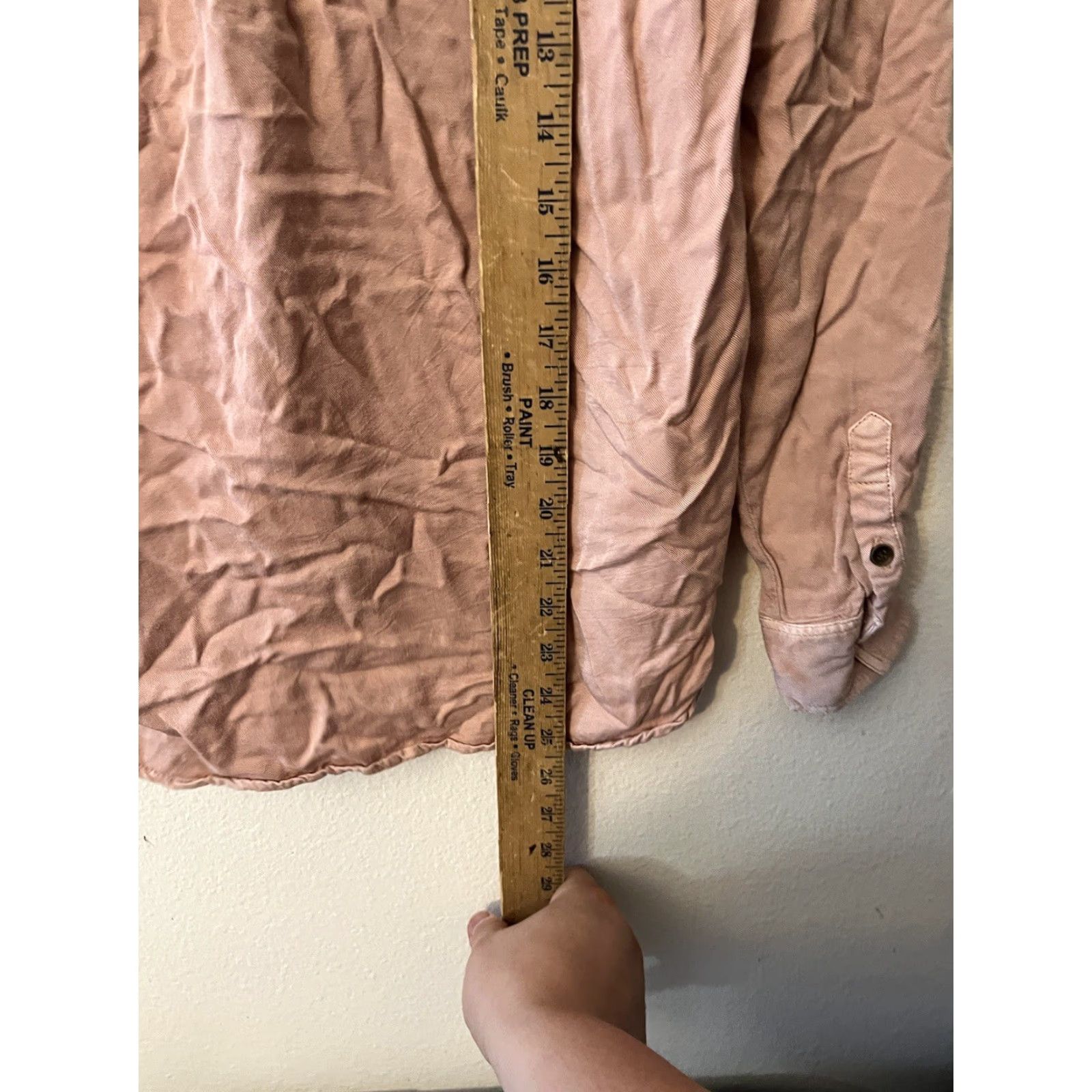 Vintage VINTAGE Womens American Eagle Pink Boyfriend Fit Shirt Button Up Long Sleeve Viscose XS Size XS / US 0-2 / IT 36-38 - 5 Thumbnail