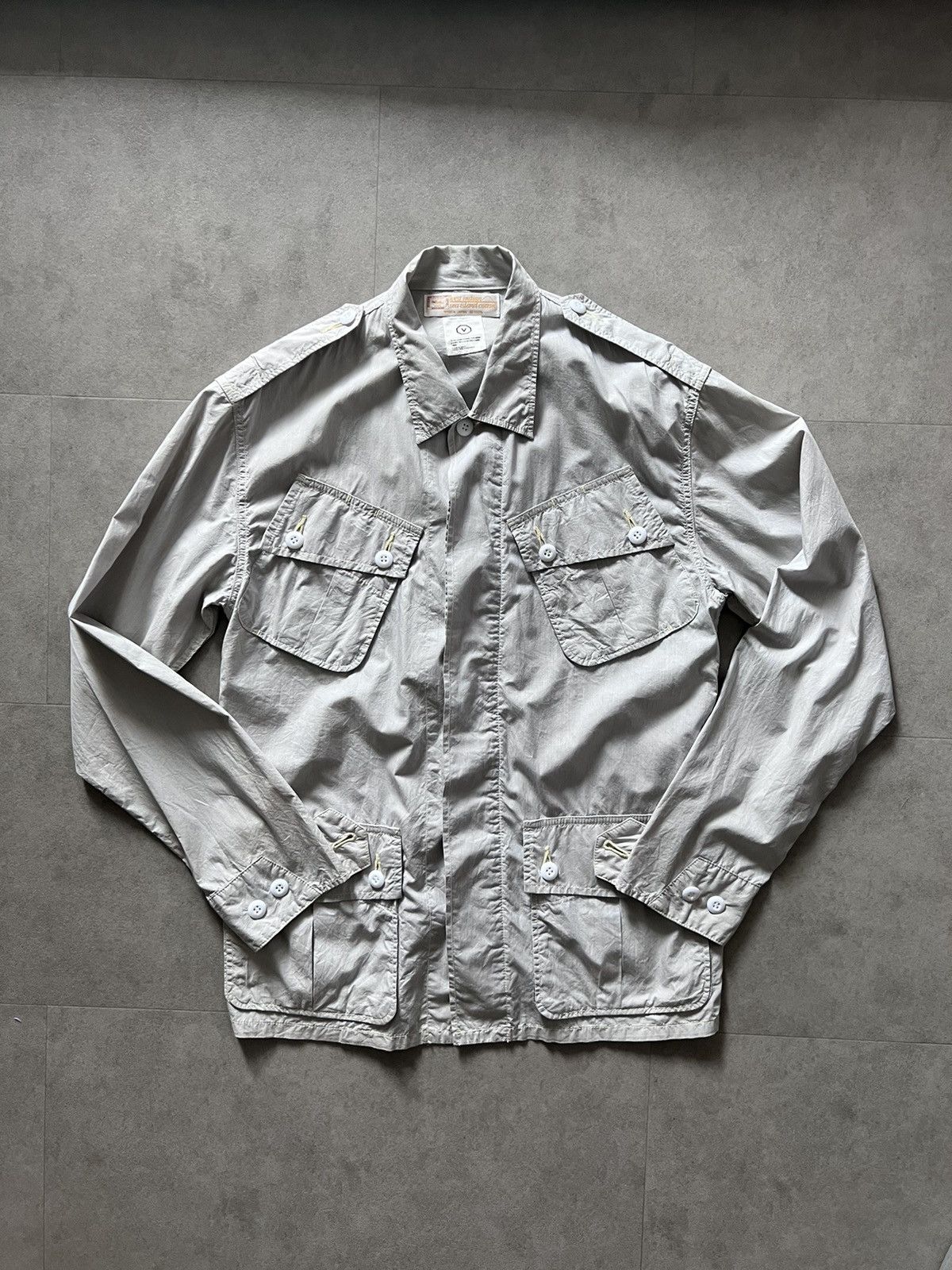 image of Visvim Combat Shirt Jacket in Grey, Men's (Size Small)