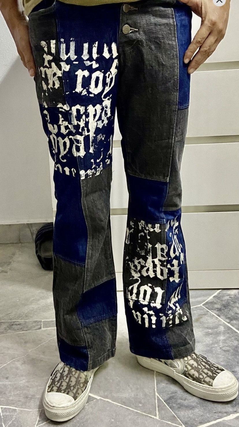 Tornado Mart Japanese Tornado Mart Flared Jeans Patchwork Pants Size US 30 / EU 46 - 3 Thumbnail