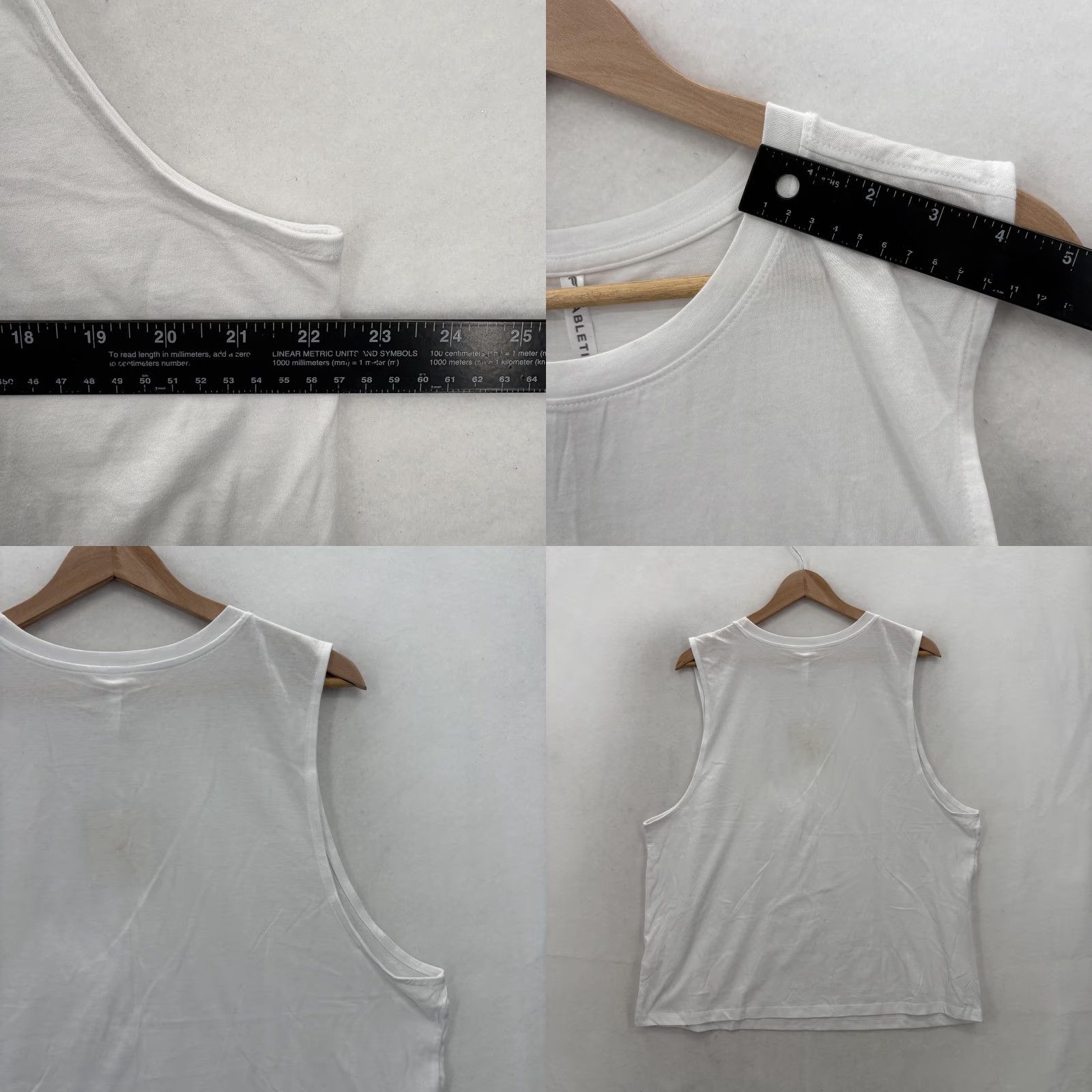 Fabletics Fabletics Muscle Tank Top Womens L White 100% Cotton Sleeveless Athletic NWT Shirt Size L / US 10 / IT 46 - 8 Thumbnail