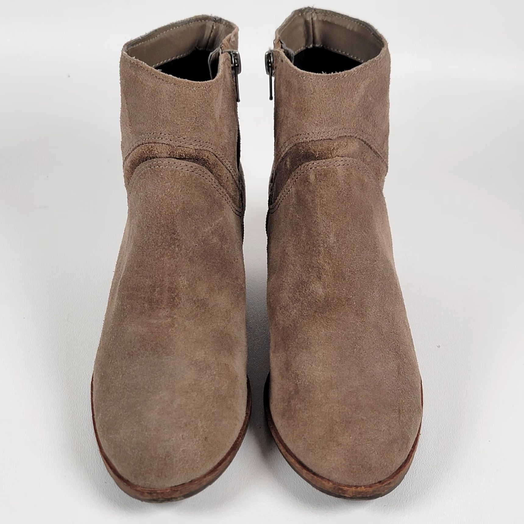 Dolce Vita DV by Dolce Vita Booties Women's 7.5 Taupe Brown Suede Zip Ankle Boots Bootie Women's 7.5 Taupe Brown Suede Zip Ankle Boots Size US 8 / IT 38 - 2 Thumbnail