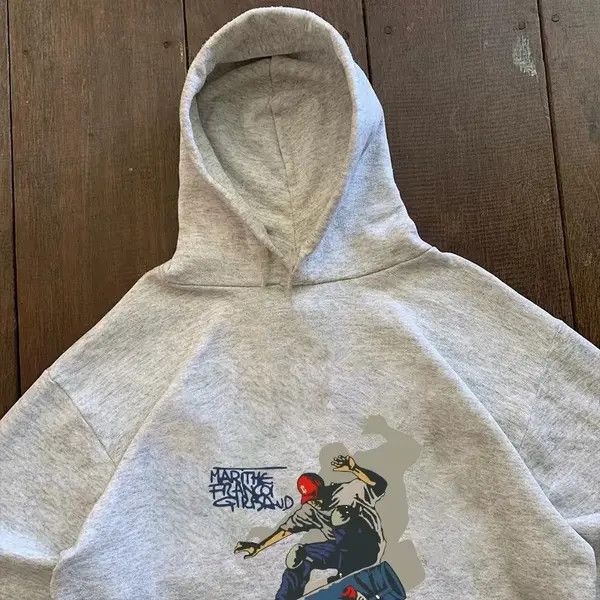 Japanese Brand Hirase x Maki Grey Vintage Snowboard Graphic Casual Hoodie Size US L / EU 52-54 / 3 - 4 Thumbnail