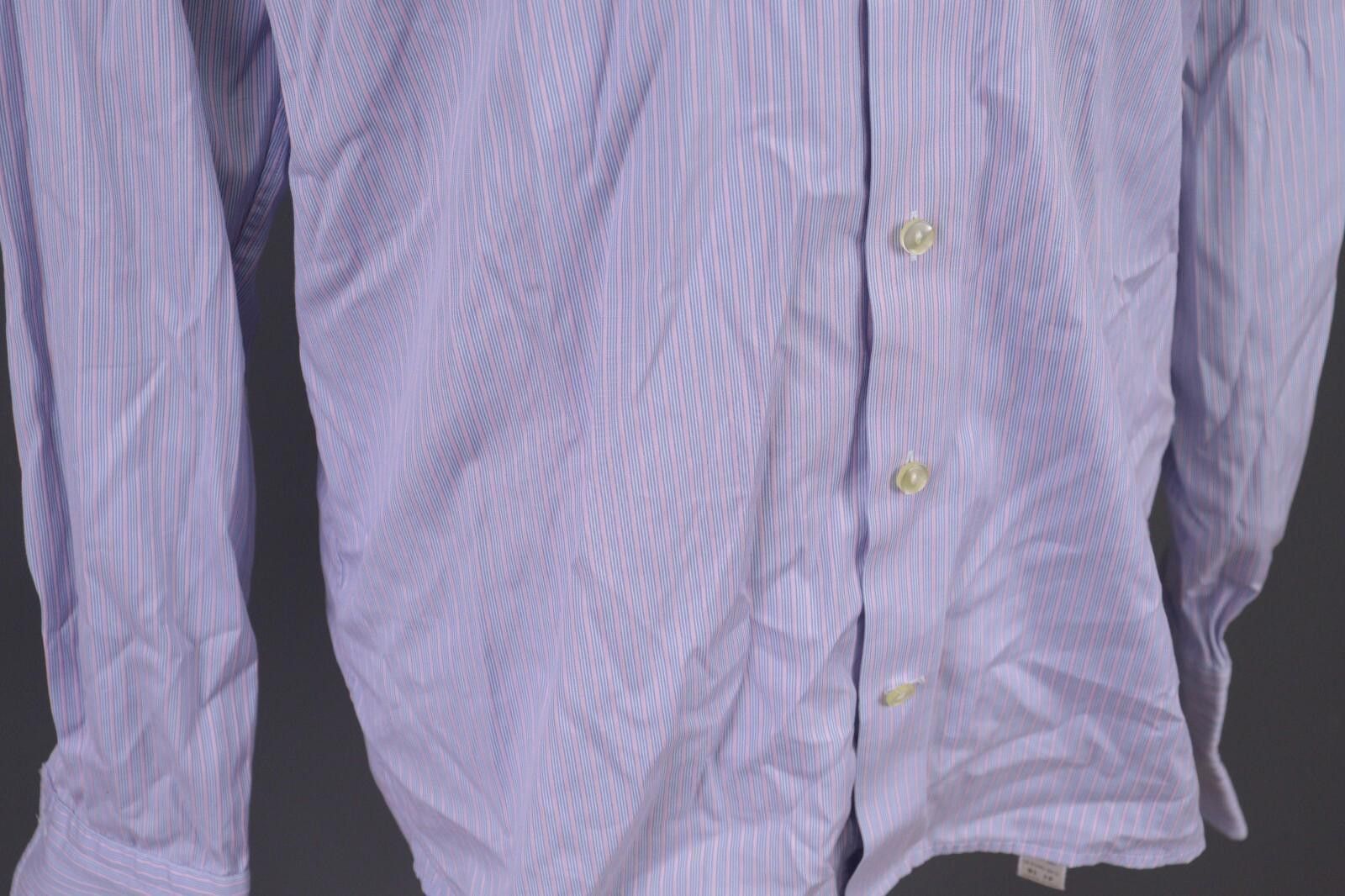 Eton Eton Contemporary Blue Stripe Up Shirt Size 41 /16 Size US M / EU 48-50 / 2 - 8 Thumbnail