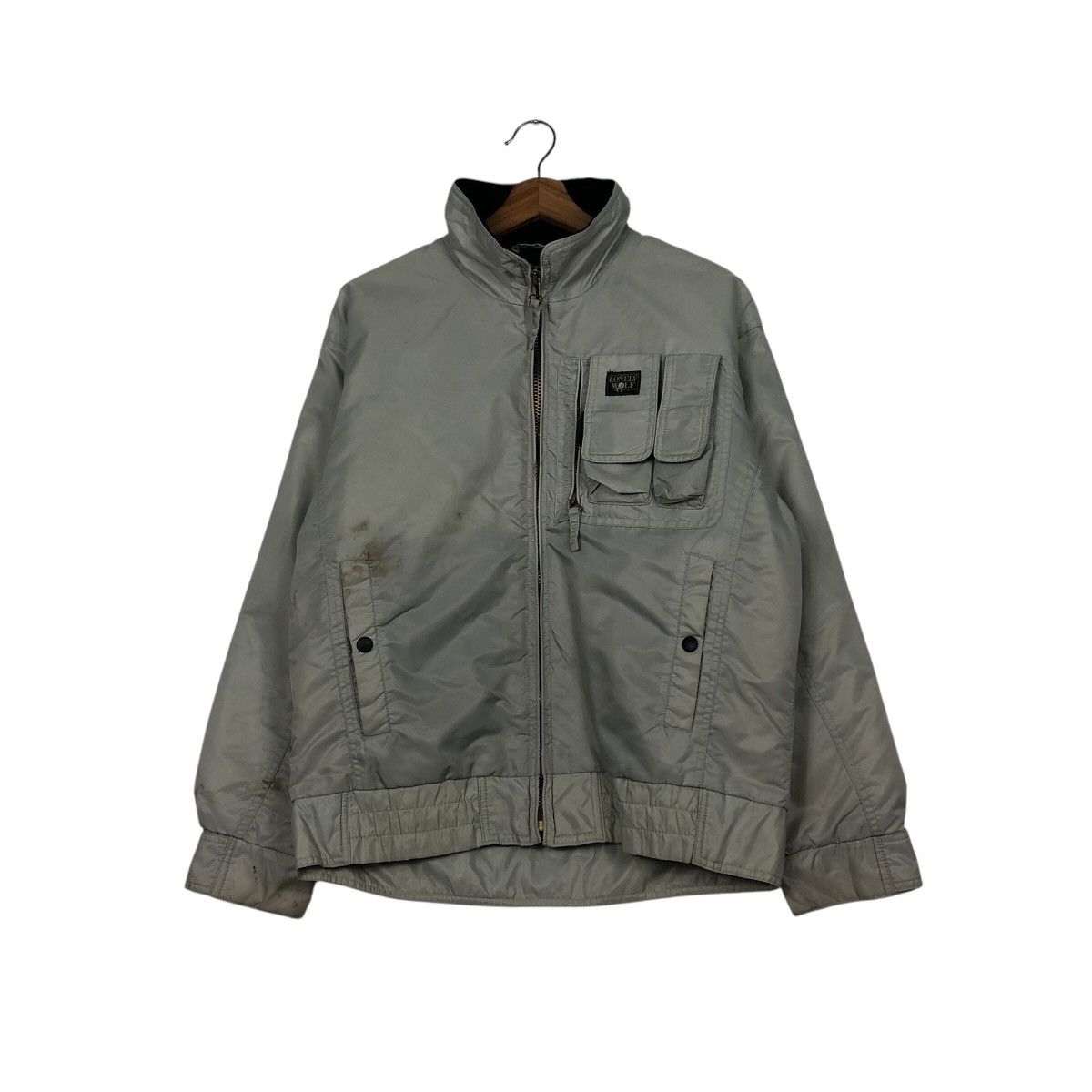 Japanese Brand 📌Vintage Bomber Jacket Tactical Design Lonely Wolf Size US M / EU 48-50 / 2 - 2 Thumbnail