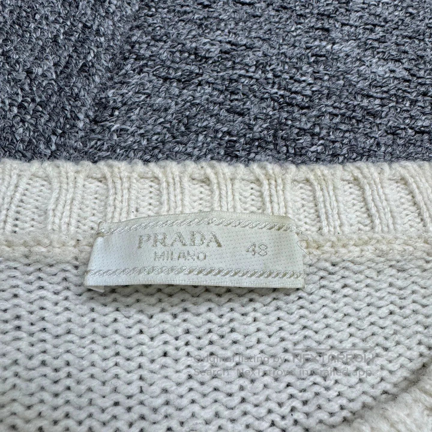 Prada White Long Sleeve Knit Sweater. Size US M / EU 48-50 / 2 - 2 Thumbnail