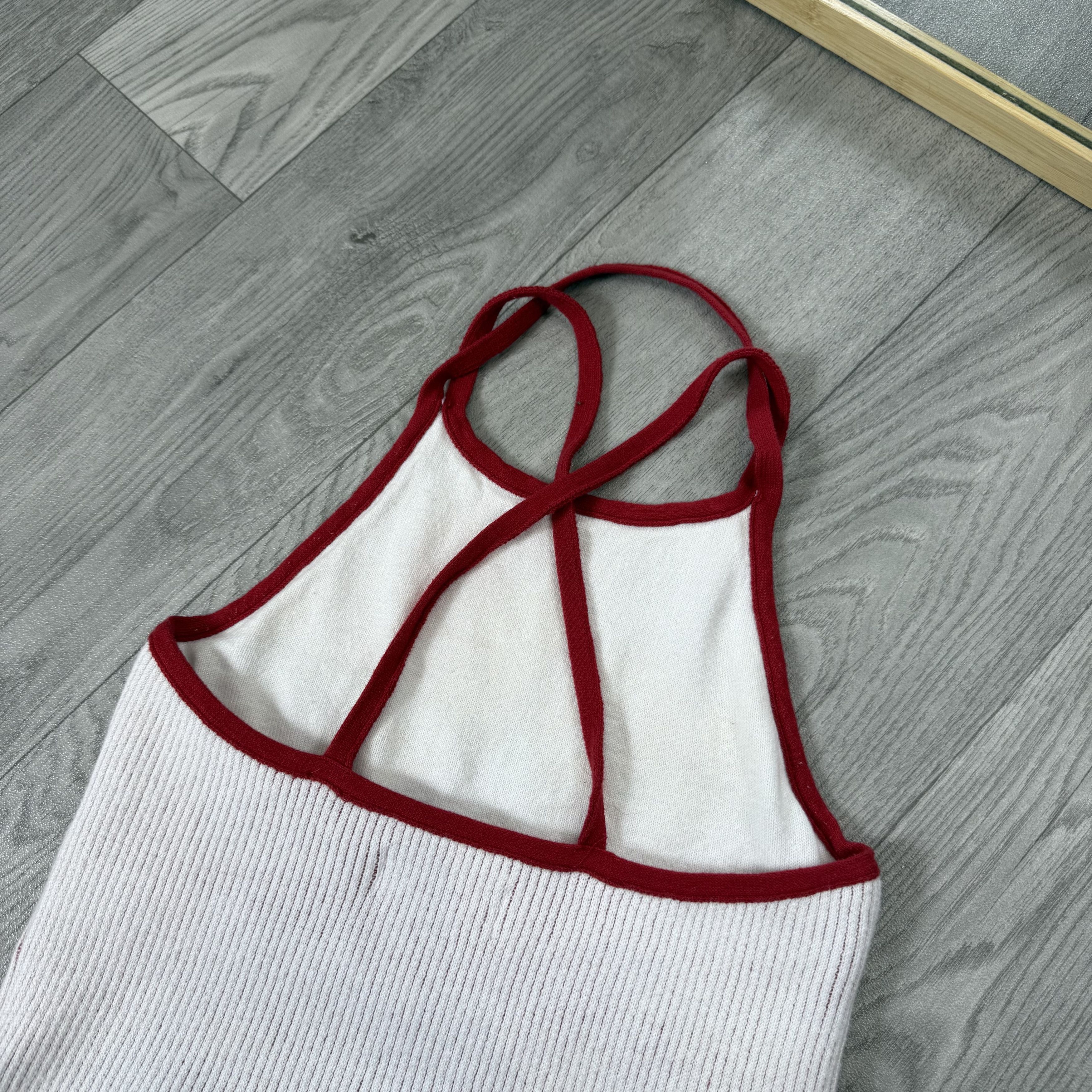 Vintage Vintage USA 90s Rare Knit White American Women's Tank Top Size S / US 4 / IT 40 - 4 Thumbnail