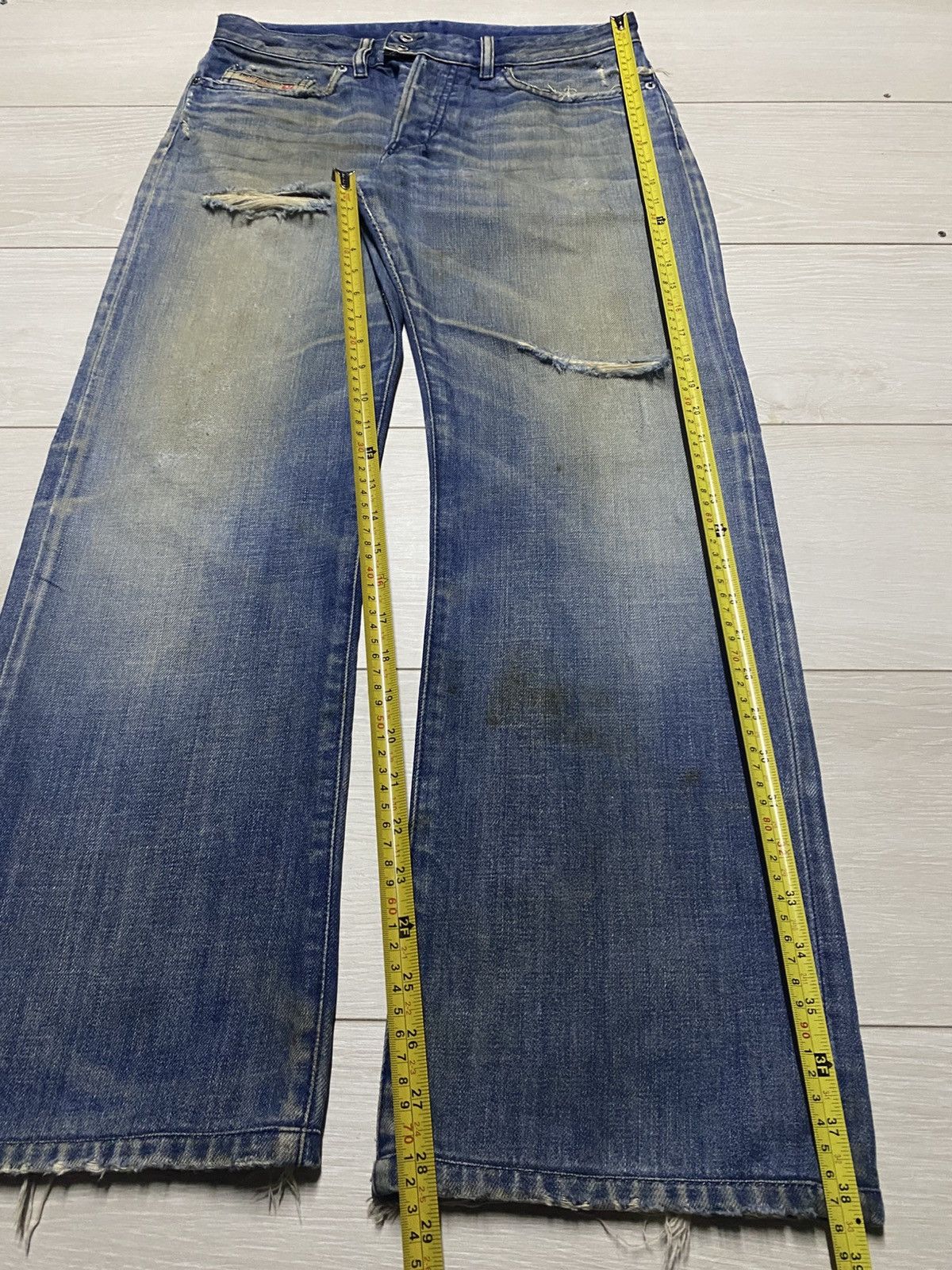 A-COLD-WALL* × Diesel Vintage Diesel Industry Mud Wash Wide Leg Baggy Jeans Size US 31 - 15 Thumbnail