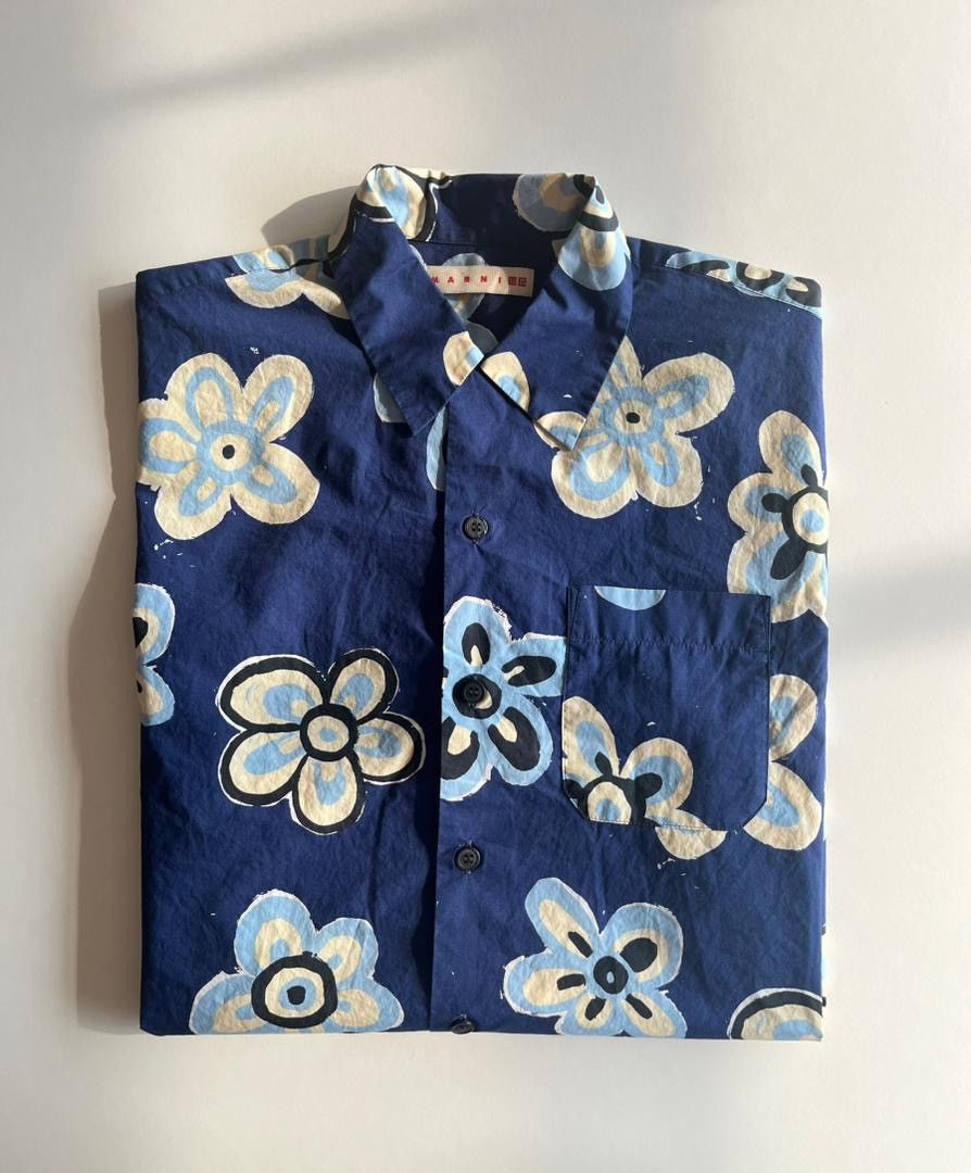 Marni × Uniqlo Uniqlo X Marni Oversized Floral Open Collar Shirt Size US M / EU 48-50 / 2 - 3 Thumbnail