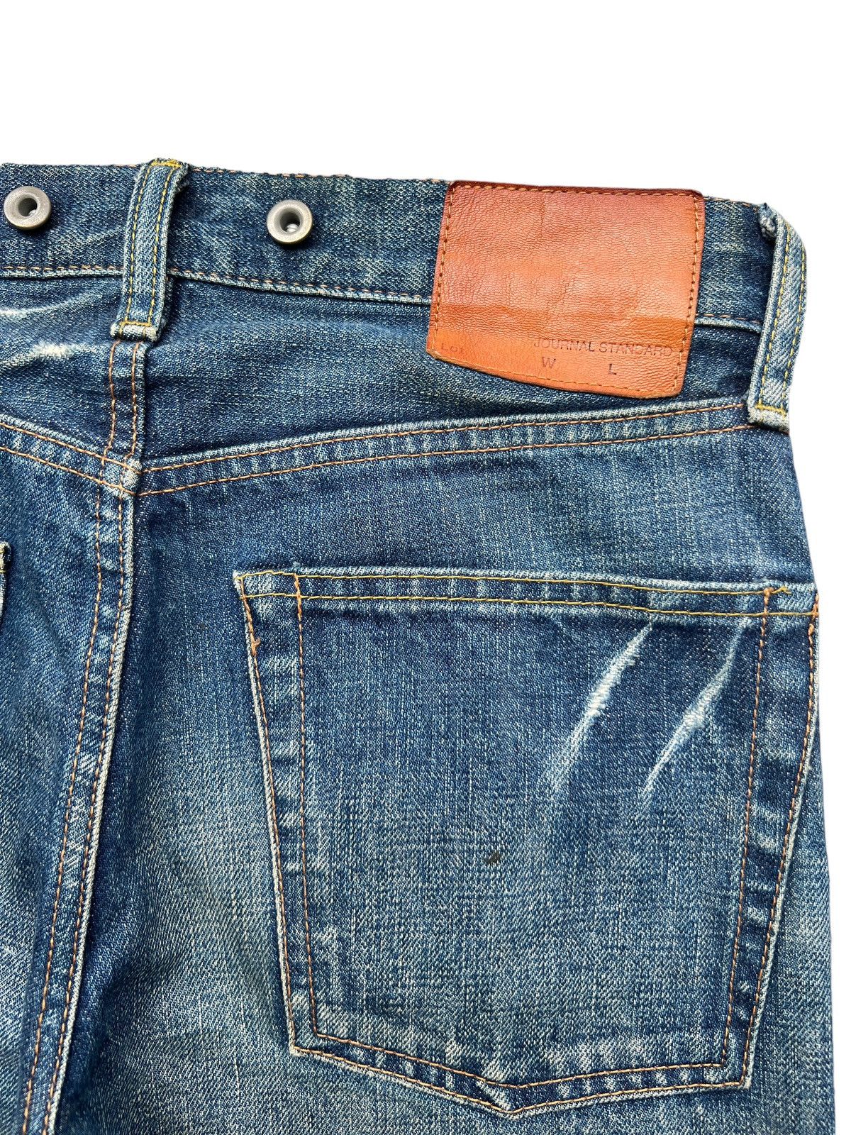 Japanese Brand × Journal Standard Journal Standard Selvedge Distressed Patchwork Jeans 31x30 Size US 31 - 10 Thumbnail