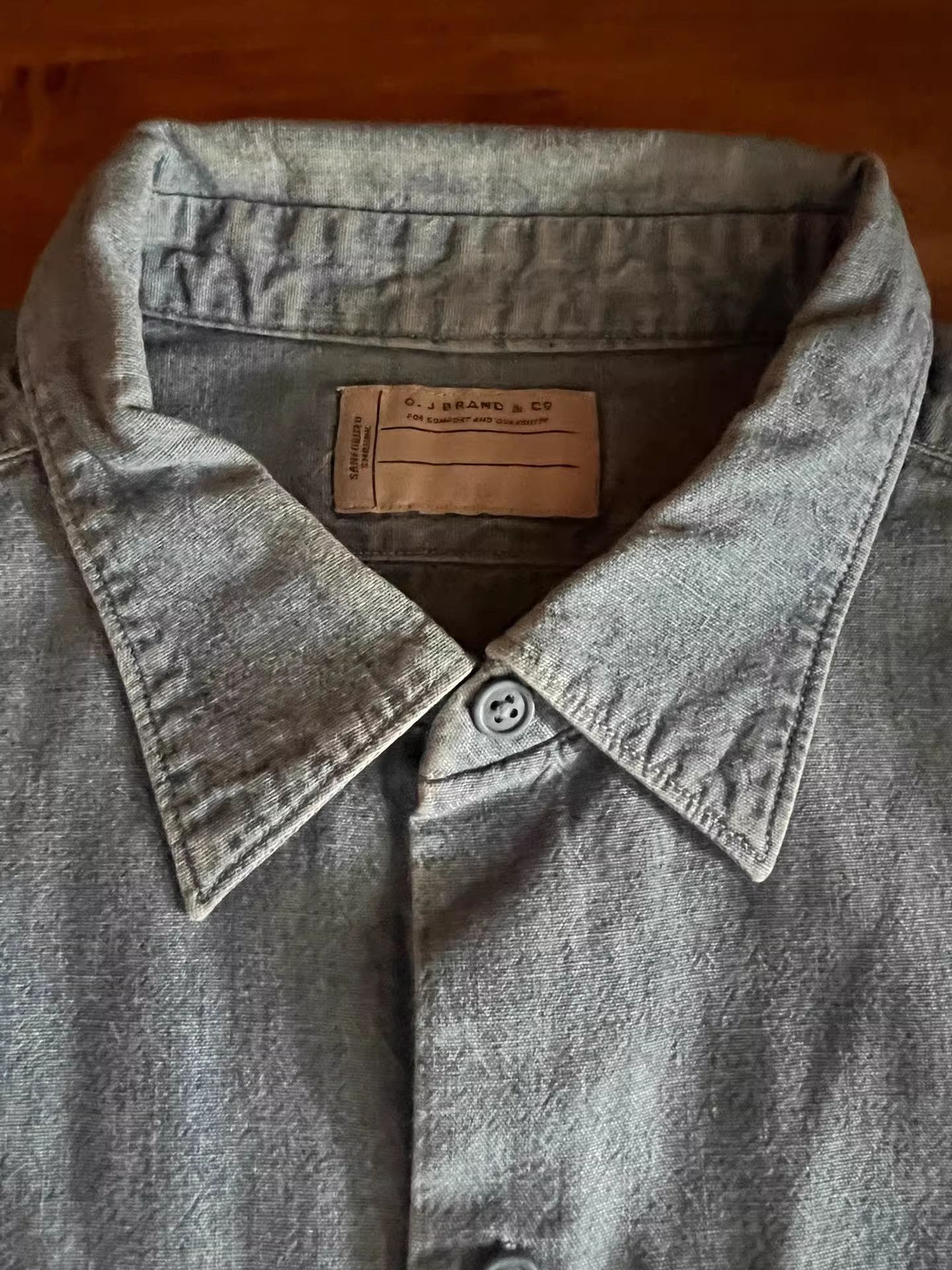 Old Joe Old Joe Denim Blue Washed Work Shirt Size US M / EU 48-50 / 2 - 8 Thumbnail