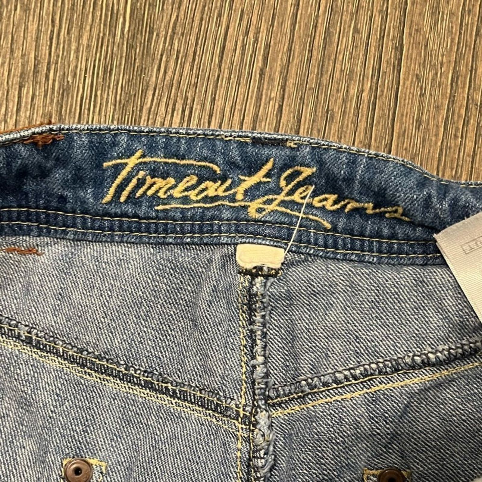 Vintage Timeout Jeans Dark Wash Indigo Denim Shorts Studded Size 6 Size 28" / US 6 / IT 42 - 4 Thumbnail