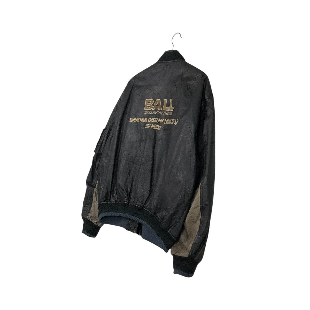 Japanese Brand VINTAGE BIKER LEATHER JACKET BALL INTERNATIONAL ISSEYMIYAKE Size US M / EU 48-50 / 2 - 12 Thumbnail