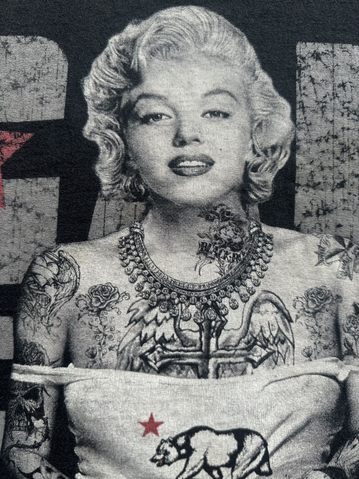 Alstyle × Band Tees × Vintage Vintage Marilyn Monroe California Faded Tee Size US XL / EU 56 / 4 - 2 Thumbnail