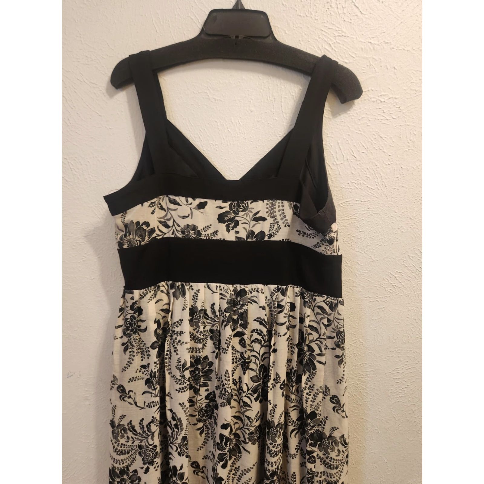 Vintage Dressbarn Dress Womens 14W Black White Floral Sleeveless Empire Waist Pockets Midi Black Womens 14W Floral Pockets Sleeveless Size XL / US 12-14 / IT 48-50 - 5 Thumbnail