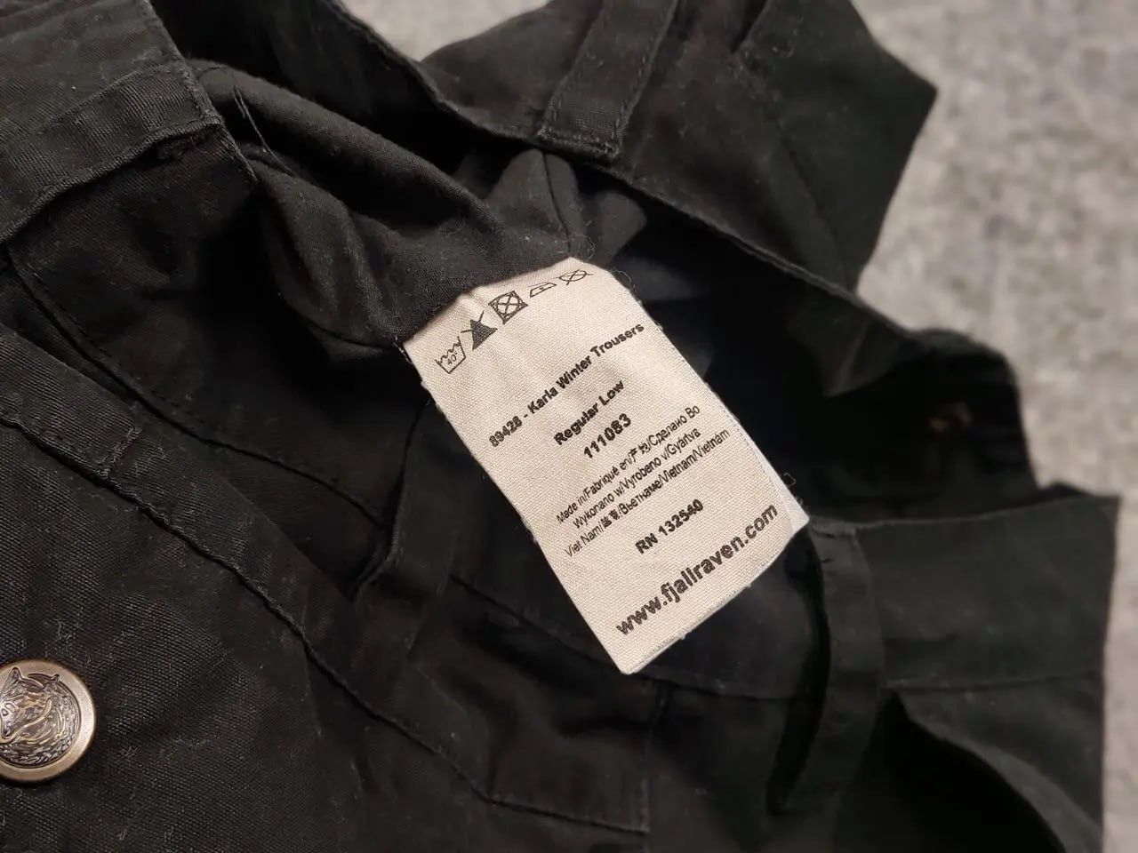 Fjallraven Fjällräven Karla Winter Trousers Cargo Black Pants G1000 Size 36" / US 14 / IT 50 - 22 Thumbnail