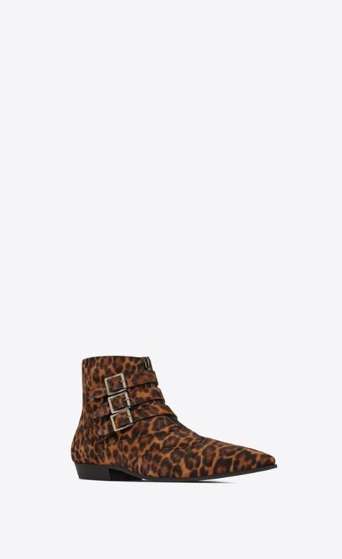 Saint Laurent Paris o1bcso1str0724 Stan Boots in Leopard Size US 12 / EU 45 - 2 Thumbnail