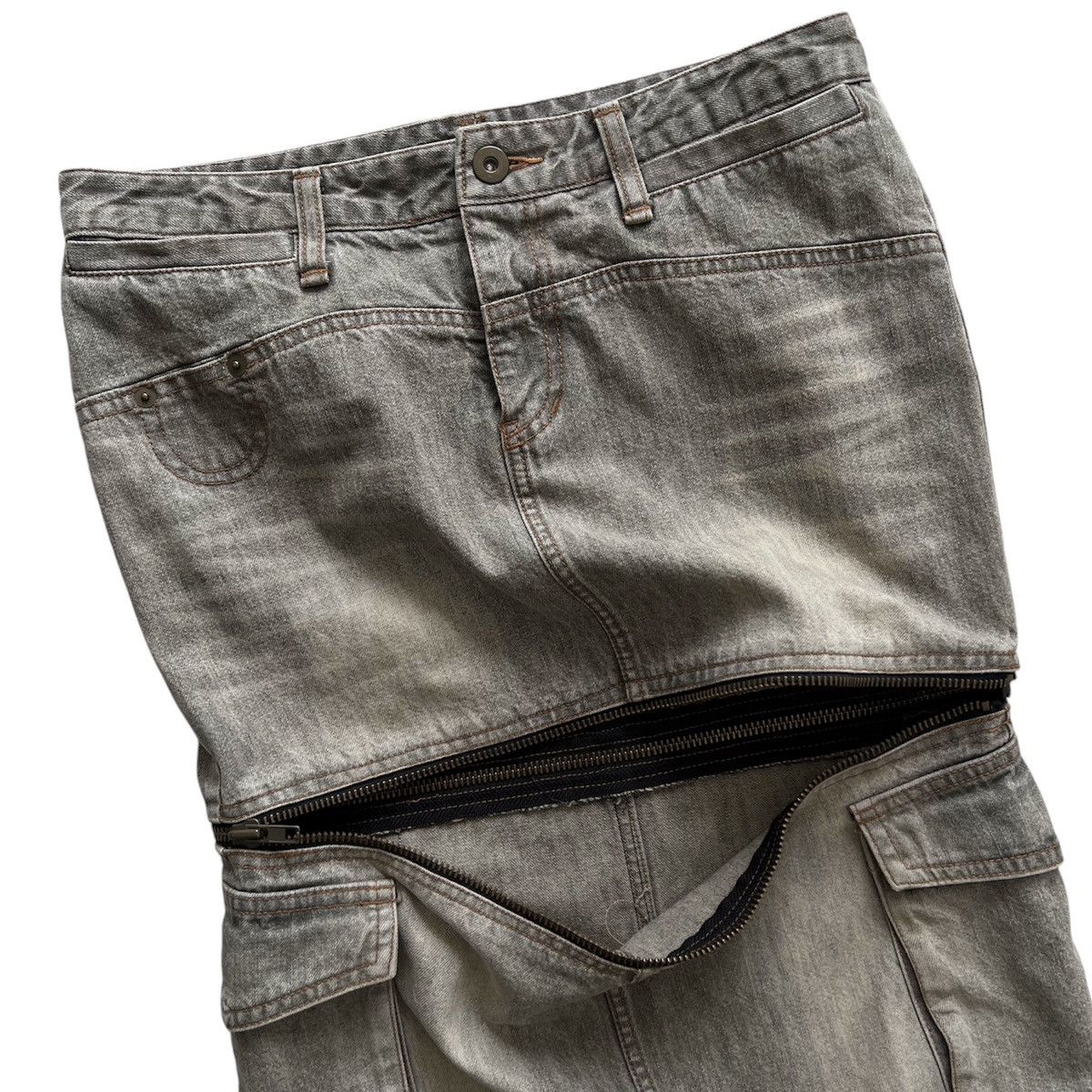 Japanese Brand × Le Grande Bleu (L.G.B.) ‘EDGE ON ALL’ 2WAYS CARGO JEANS Size 29" - 2 Thumbnail
