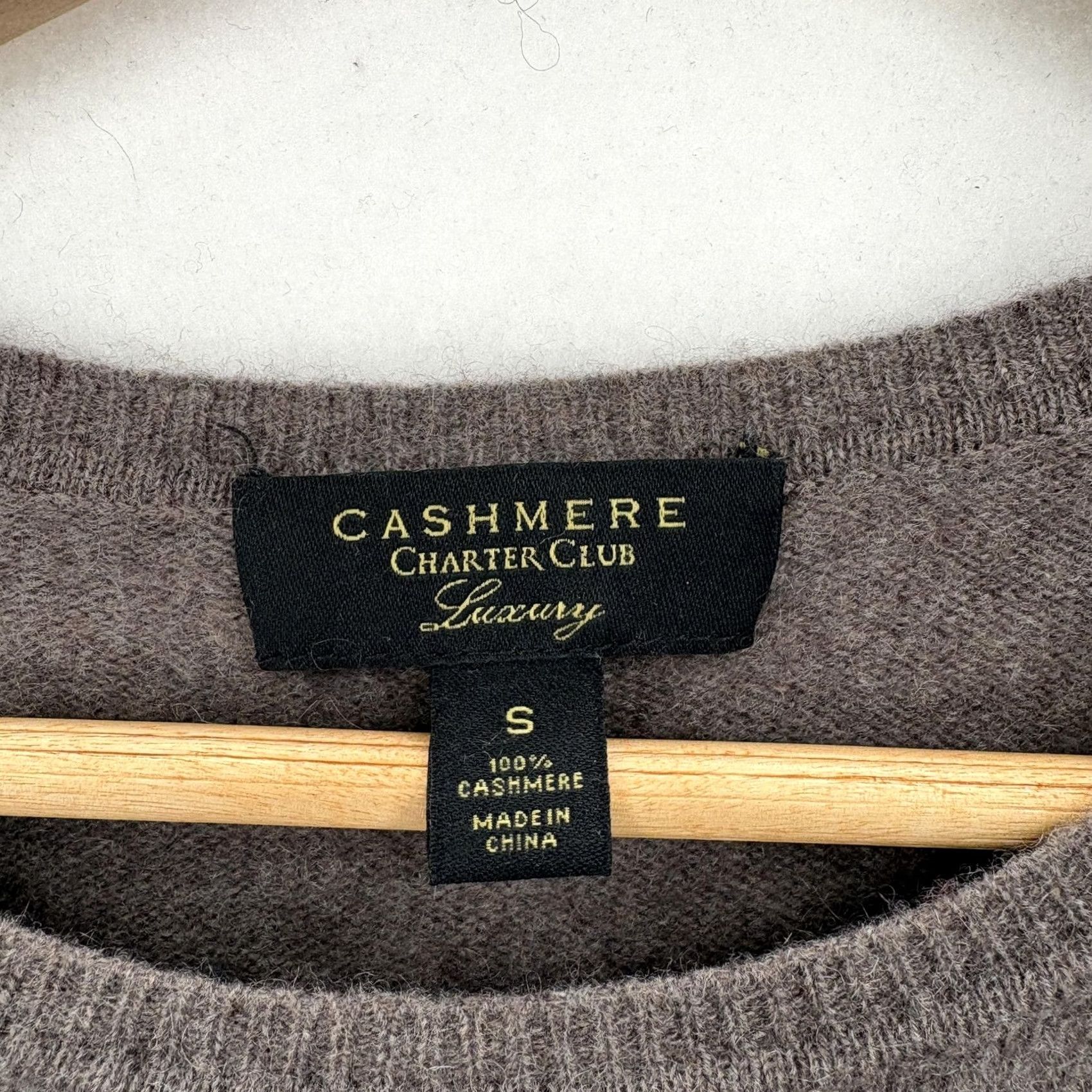 Charter Club Charter Club Sweater Womens Small Brown 100% Cashmere Crew Neck Lightweight Pullover Knit Casual Mens Womens Girls Boys Size S / US 4 / IT 40 - 4 Thumbnail