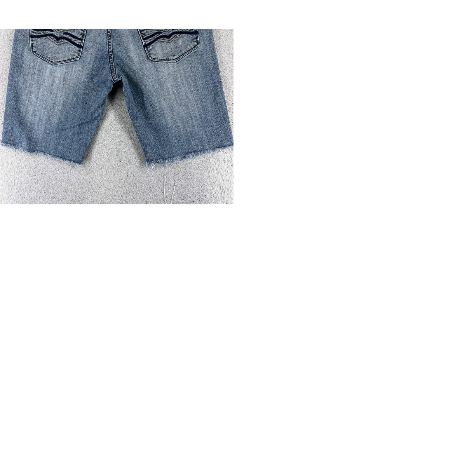 Denime Flypaper Womens Shorts 33 Blue Cutoff Denim 100% Cotton Distressed 30x11 Size 24" / US 00 / IT 34 - 10 Thumbnail