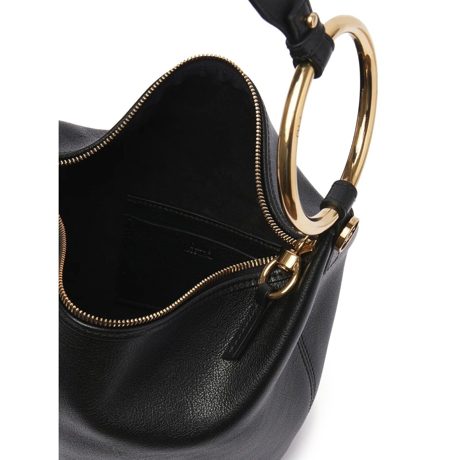 Chloe Chloe Small Bracelet Black Grained Leather Shoulder Bag New Size ONE SIZE - 4 Thumbnail