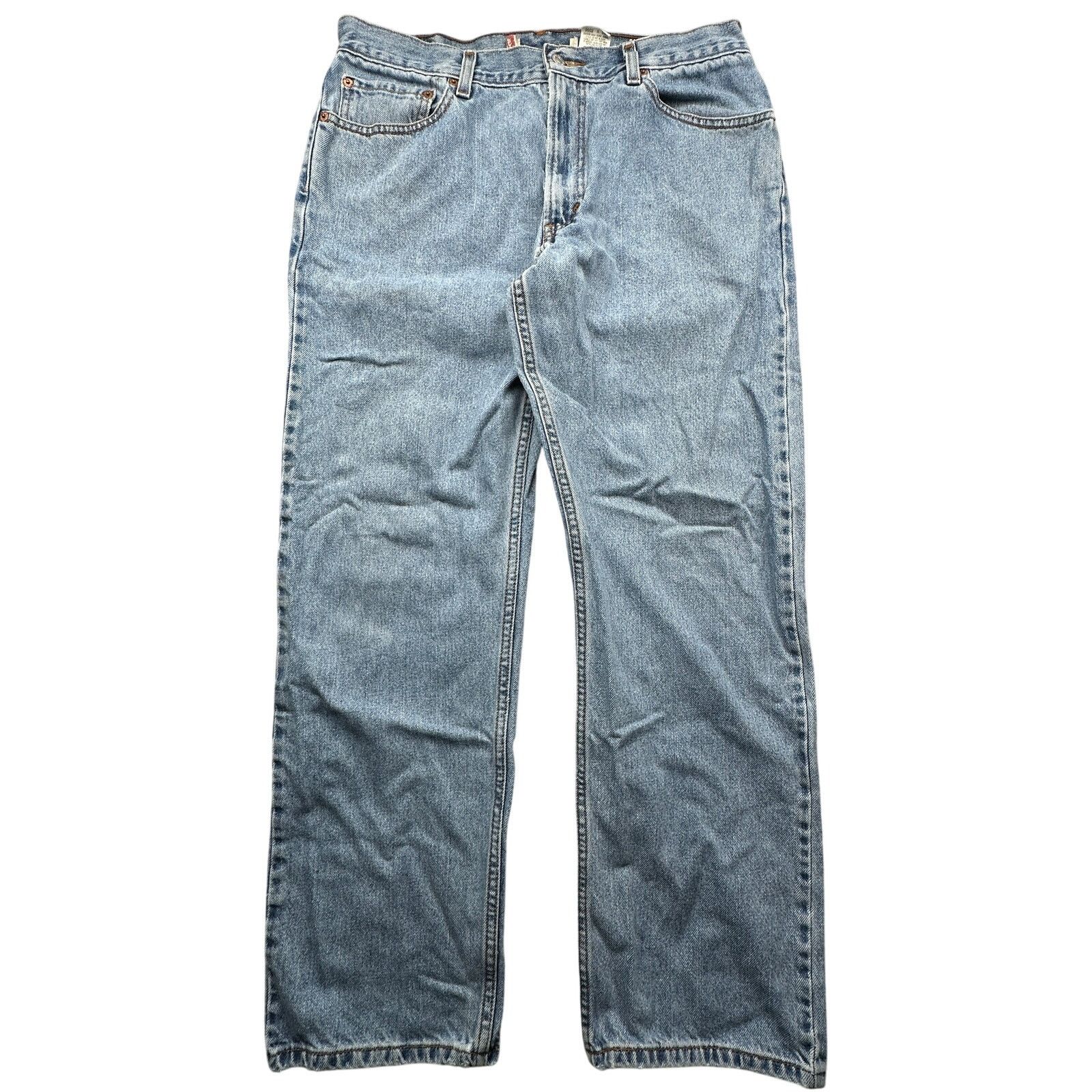 Levi's Levis 505 Light Wash Jeans Mens 36x32 Regular Fit Blue Size US 36 / EU 52 - 1 Thumbnail