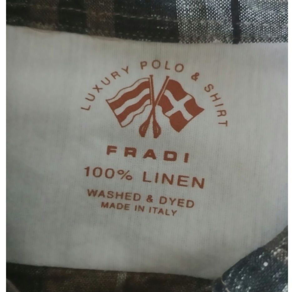 Other FRADI Linen Button Flown Shirt Brown Mens XL Italy Size US XL / EU 56 / 4 - 4 Thumbnail