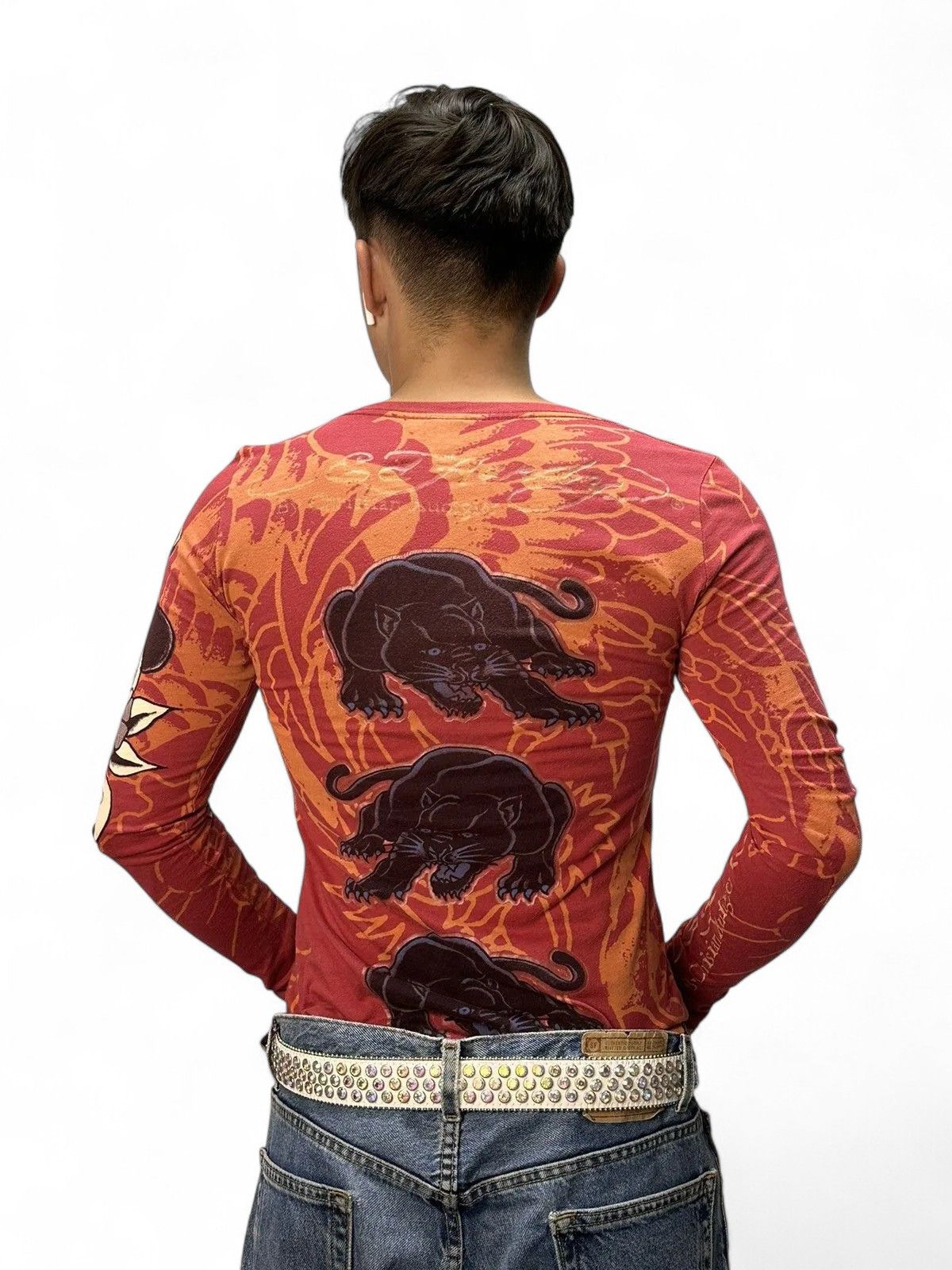 Ed Hardy Y2K Ed Hardy Vintage Christian Audigier Longsleeve Top Size US S / EU 44-46 / 1 - 15 Thumbnail