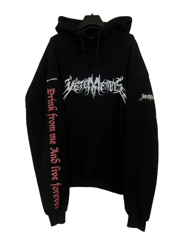 image of Vetements Total Fucking Darkness Hoodie in Black, Men's (Size XS)