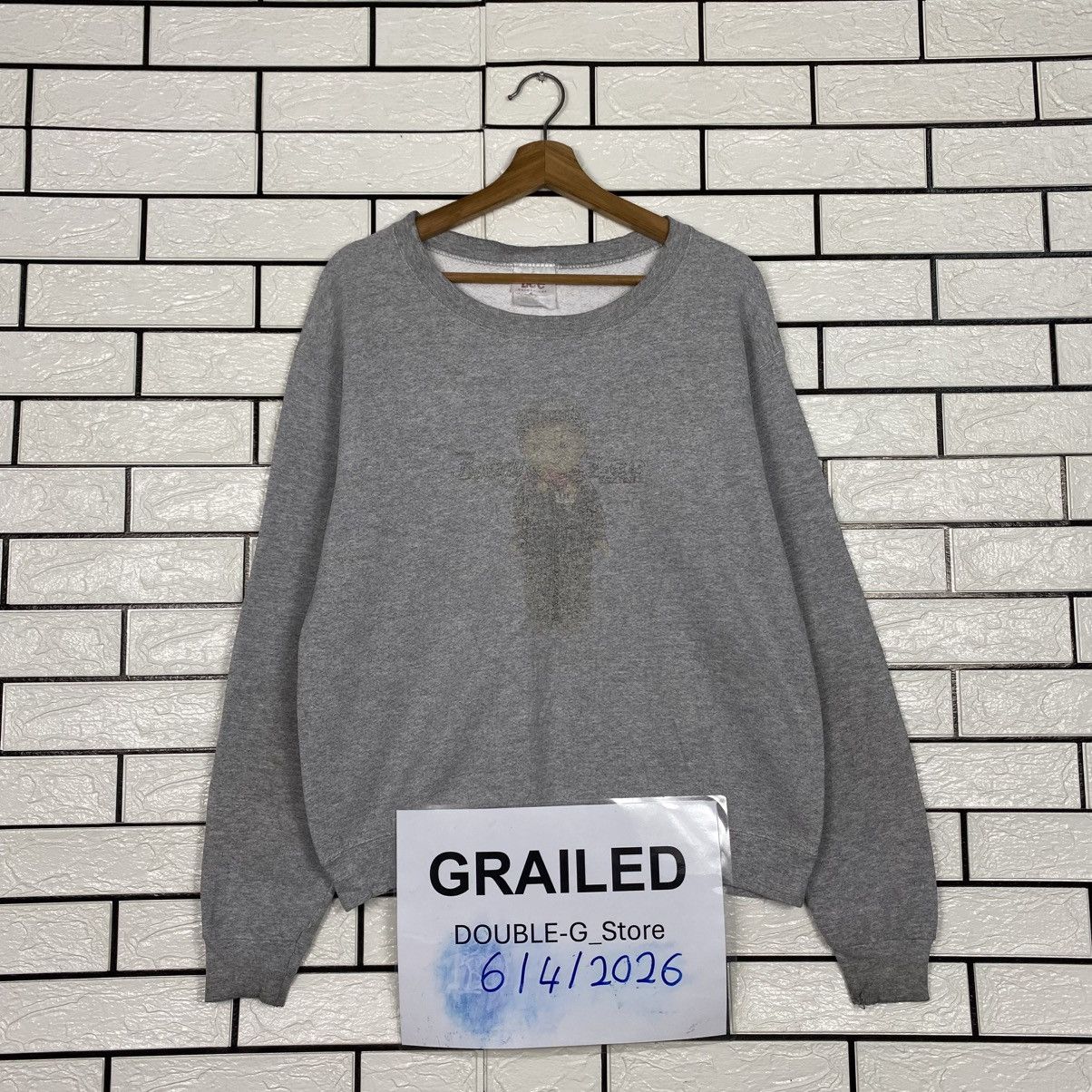 Japanese Brand 📌Vintage Lee Sweatshirt Made in Usa Bear Faded Design Size US M / EU 48-50 / 2 - 1 Thumbnail