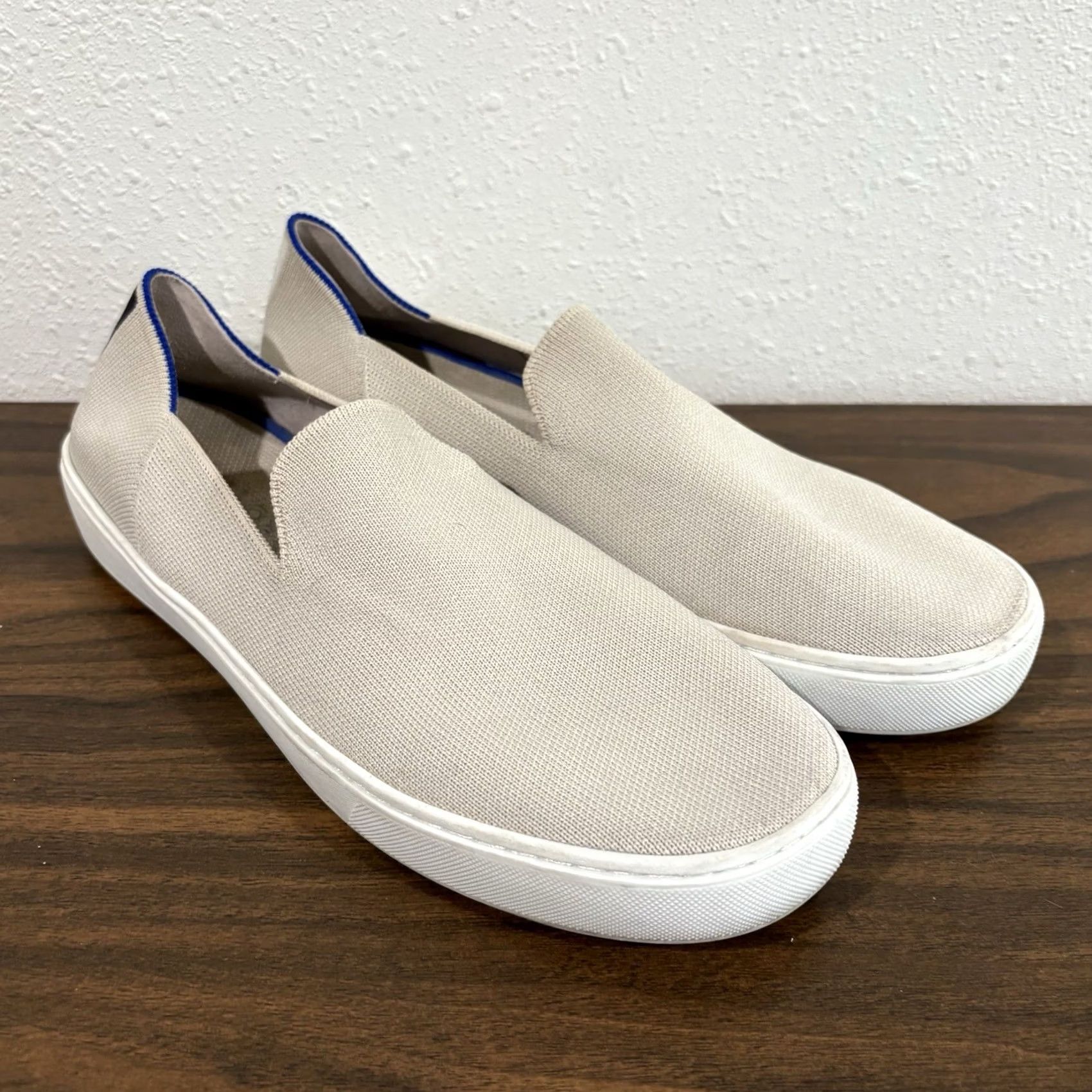 Rothy's Rothy's The Original Slip On Sneakers Sand White Size 11 Beige Loafers Shoes Flat Women's Casual Workwear Size US 9 / IT 39 - 2 Thumbnail