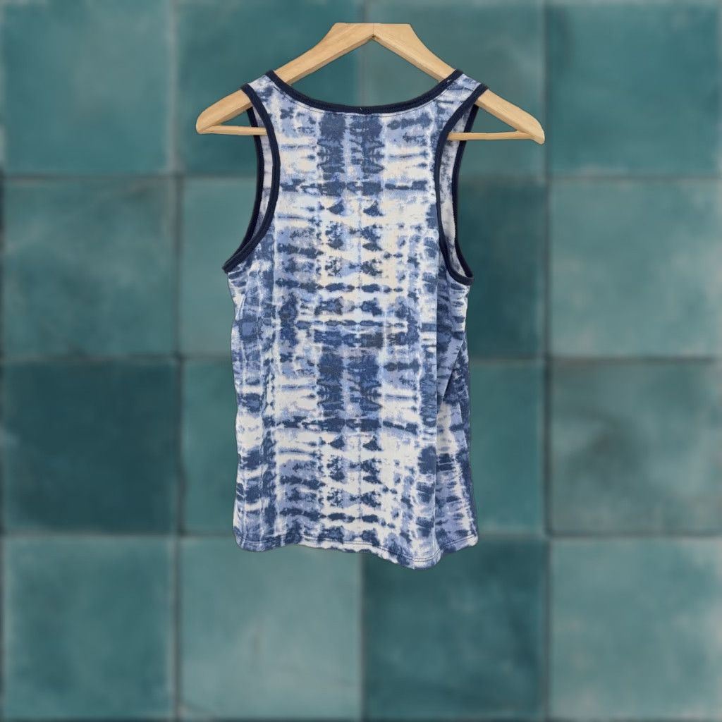 Lucky Brand Lucky Brand Women's Tank Top Blue Tie Dye Sleeveless Scoop Neck Casual Summer S Size S / US 4 / IT 40 - 1 Thumbnail