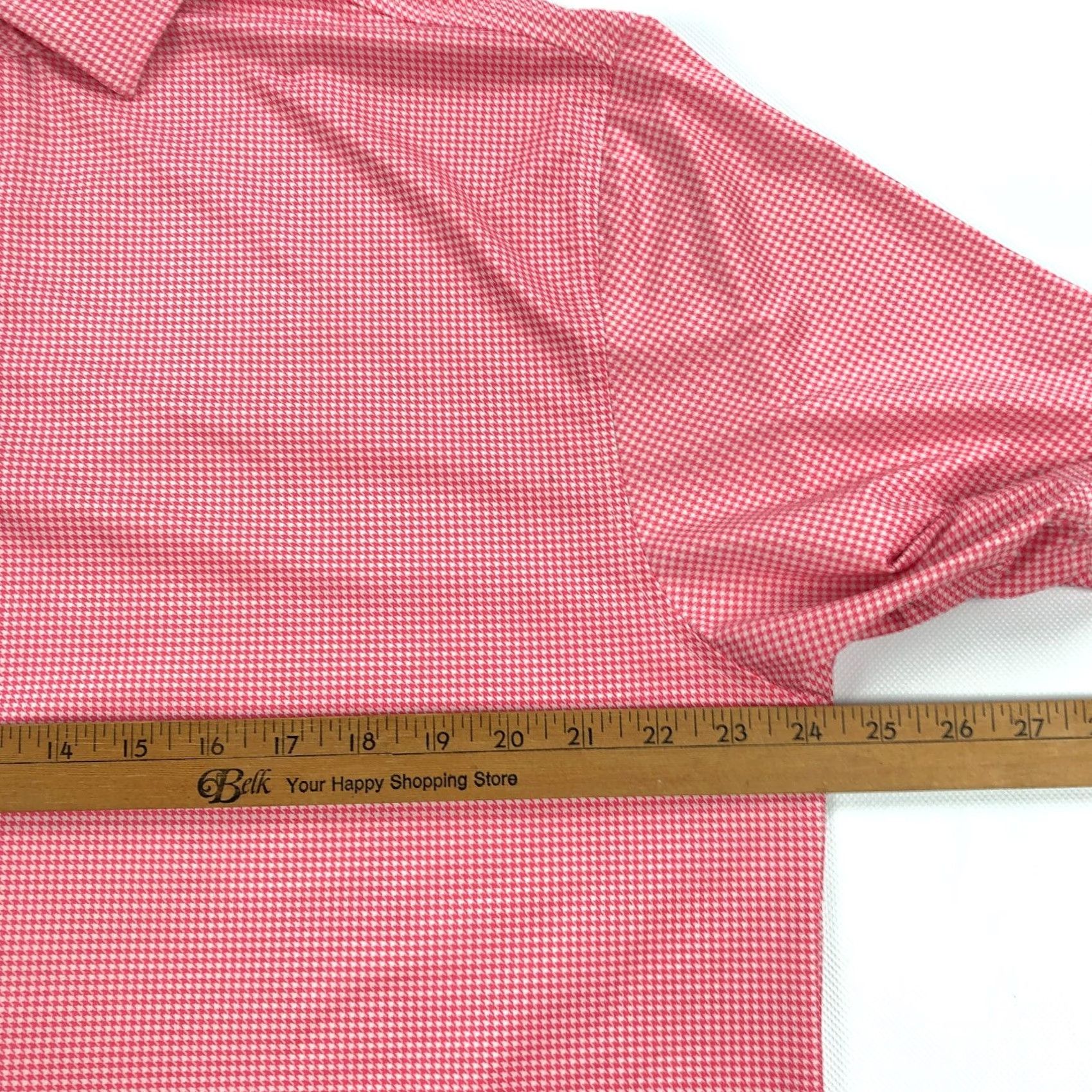 Footjoy FootJoy Polo Shirt Men L Pink Houndstooth Shadow Ridge Golf Performance FJ Size US L / EU 52-54 / 3 - 7 Thumbnail