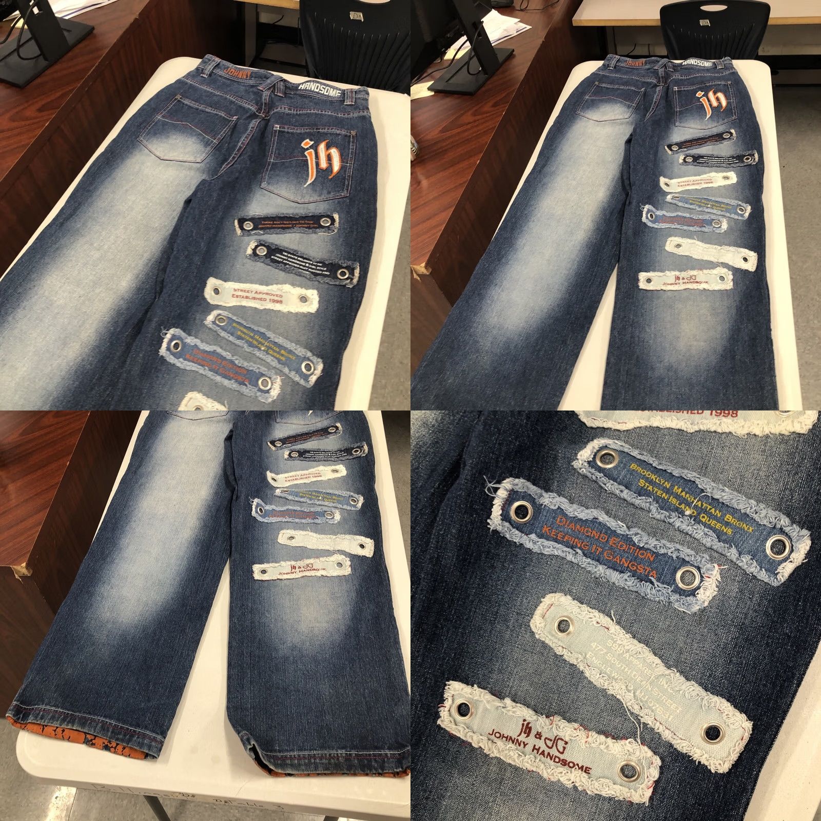 Vintage Johnny Handsome Jeans Mens 32 Blue Men Tag 31x32 Decorative Baggy Hip Hop Skate Size US 32 / EU 48 - 9 Thumbnail