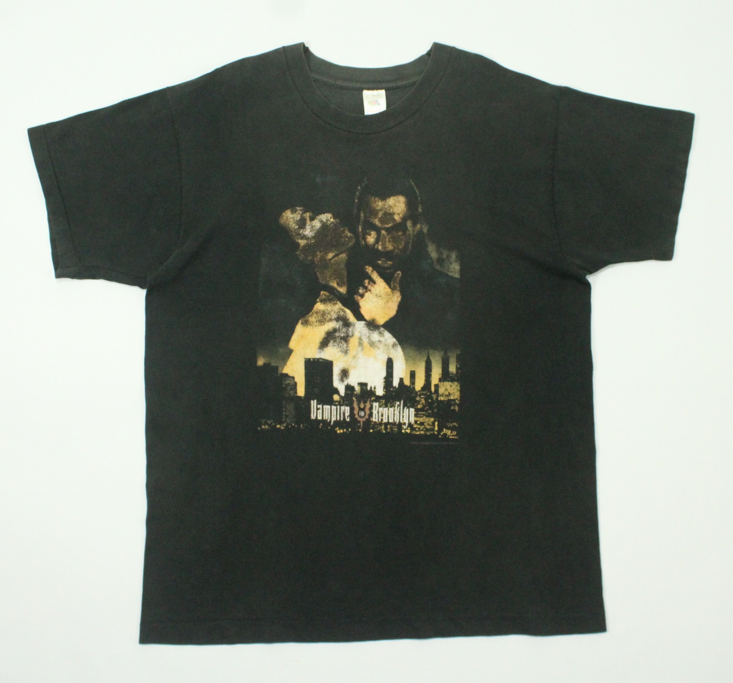 Vintage Vintage 90s Vampire In Brooklyn T Shirt Faded Black Size US XL / EU 56 / 4 - 1 Thumbnail