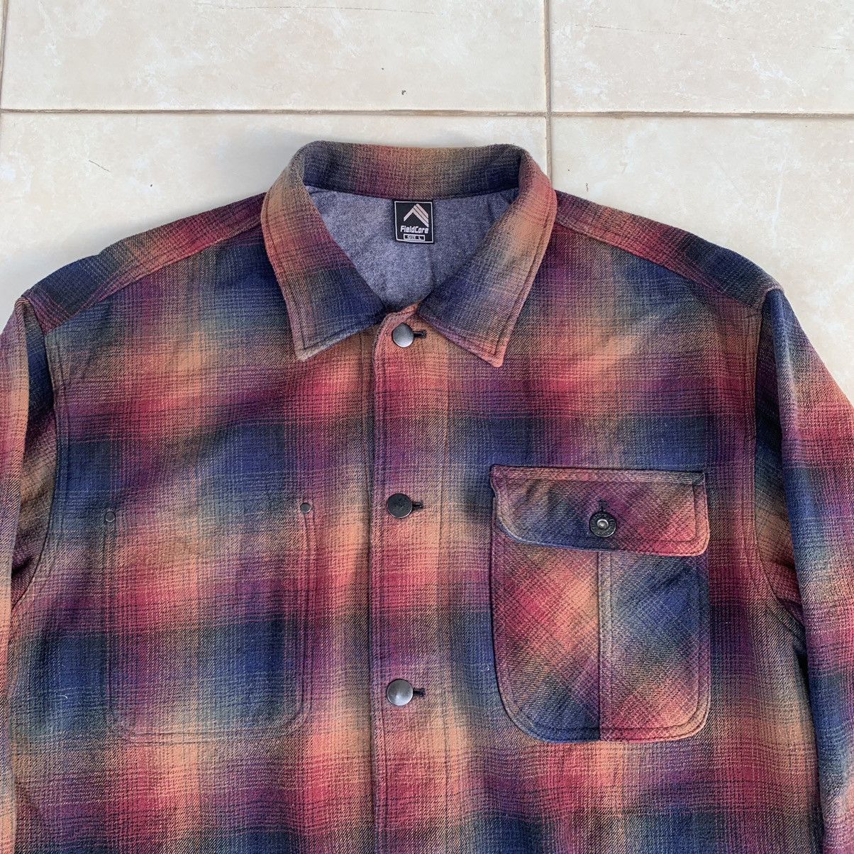 Japanese Brand JapaneseBrand Fieldcore Plaid Worker Chore Flannel Jacket Size US L / EU 52-54 / 3 - 3 Thumbnail