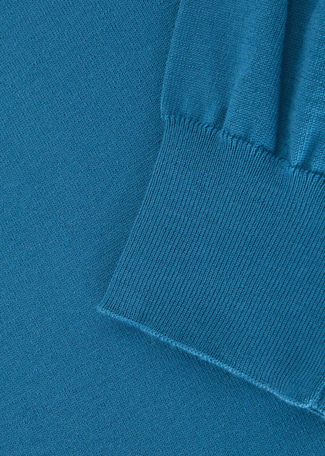 Loro Piana o1loc1c1224 Long-Sleeved Polo Shirt in Blue Size US S / EU 44-46 / 1 - 4 Thumbnail