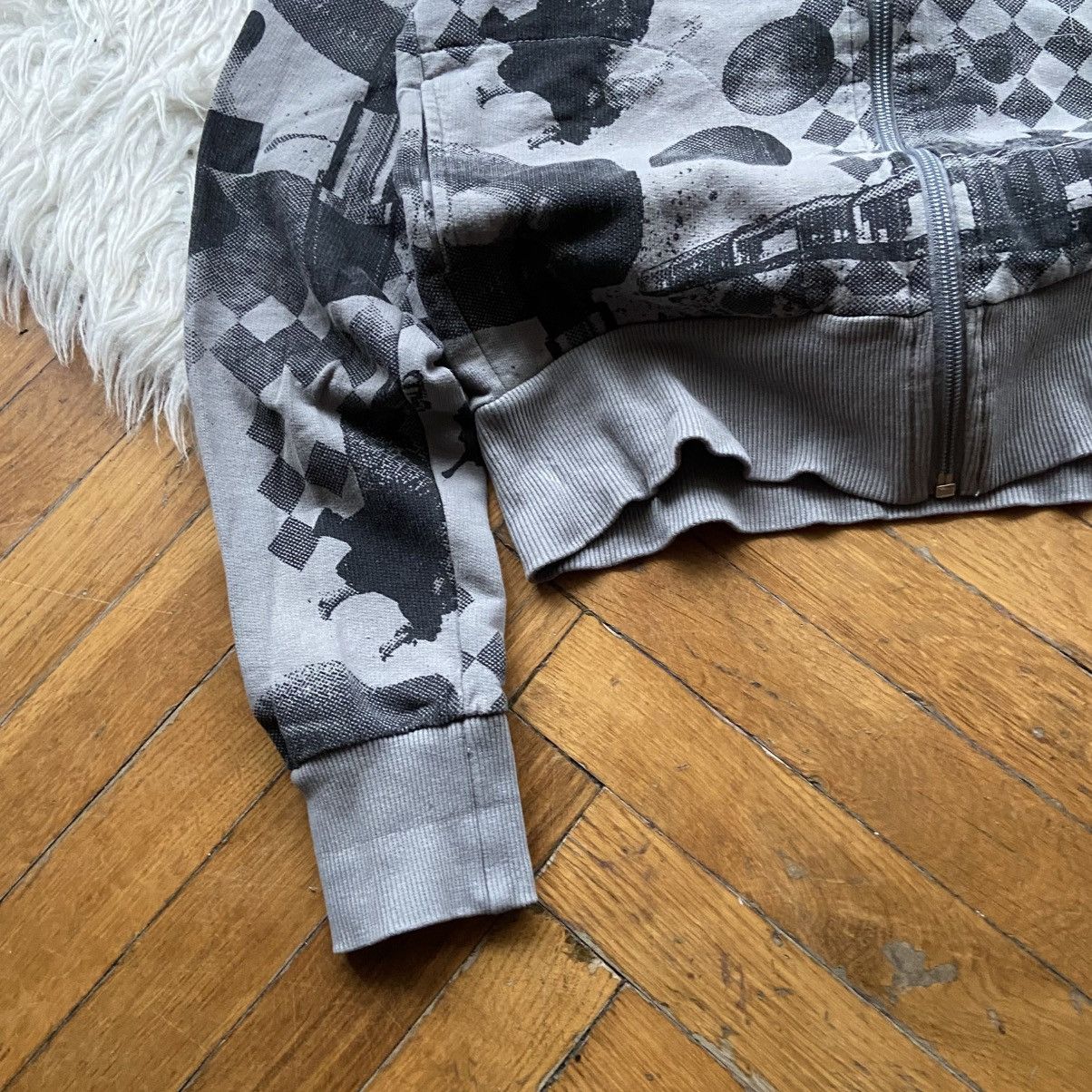 Hysteric Glamour 📌 Vintage H&M Divided Y2K Punk Full Print Zip Up Hoodie Size M / US 6-8 / IT 42-44 - 6 Thumbnail