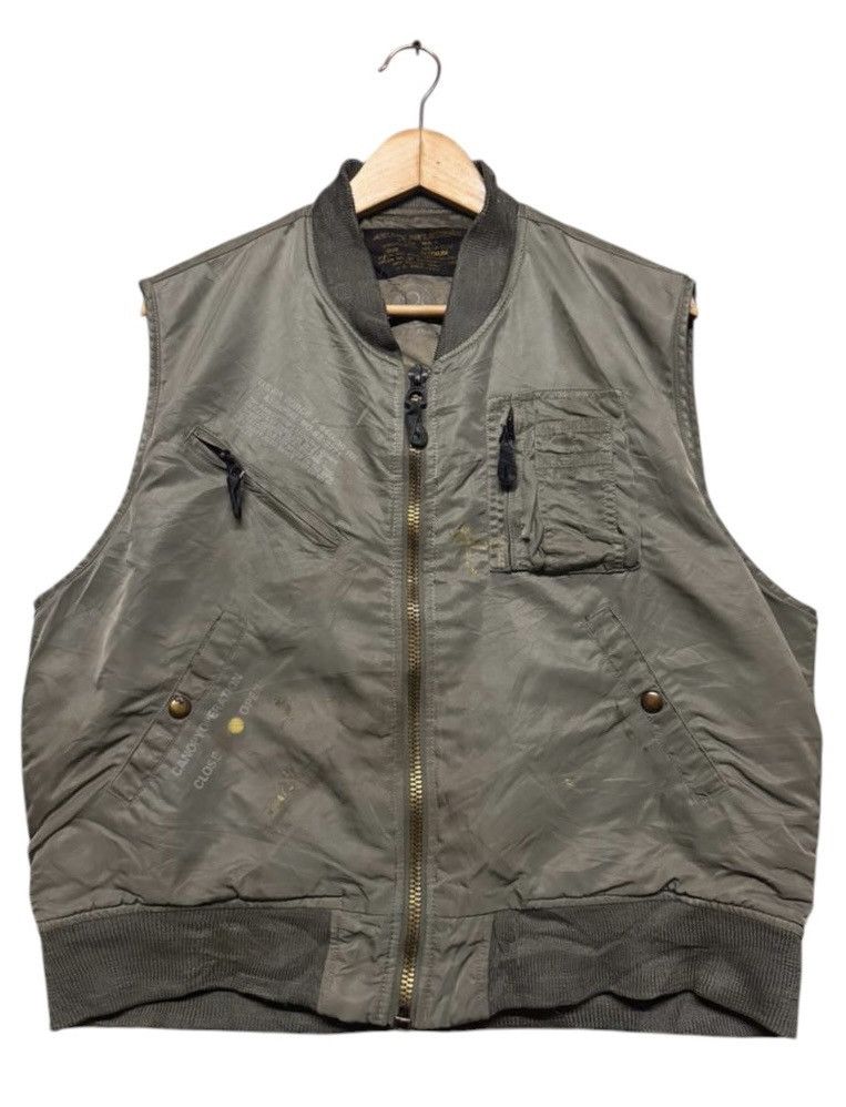 Alpha Industries Vtg🔥Us Air Force Ma-1 Bomber Vest Zipper Jacket Size US M / EU 48-50 / 2 - 2 Thumbnail