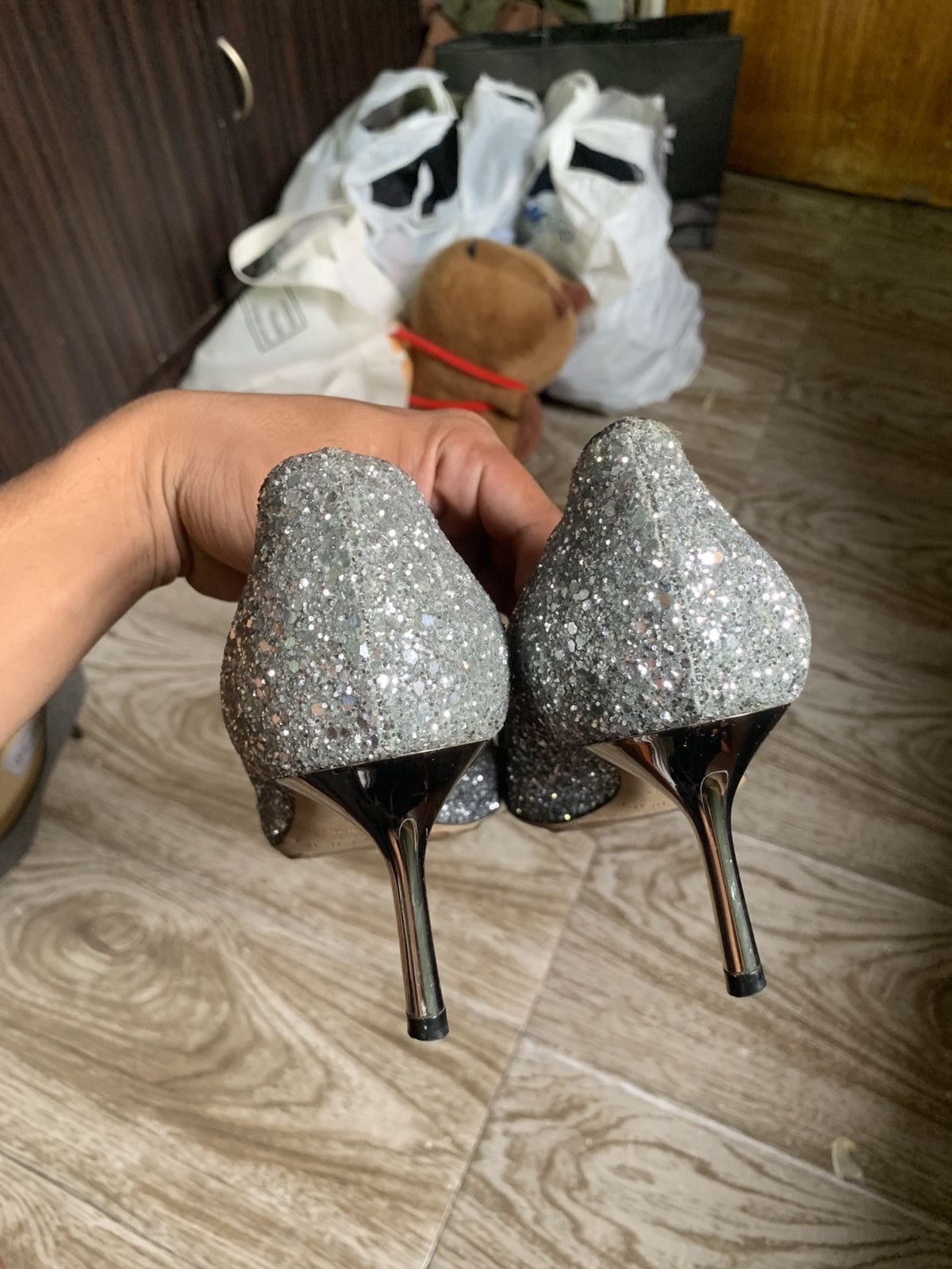 Jimmy Choo Jimmy Choo Romy Heels in Blue Silver tones Size US 9 / IT 39 - 2 Thumbnail