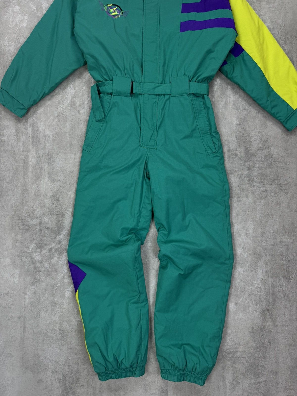 Fila VINTAGE SKI suit multicolour FILA Snowbeach retro jumpsuit Size US 31 - 3 Thumbnail