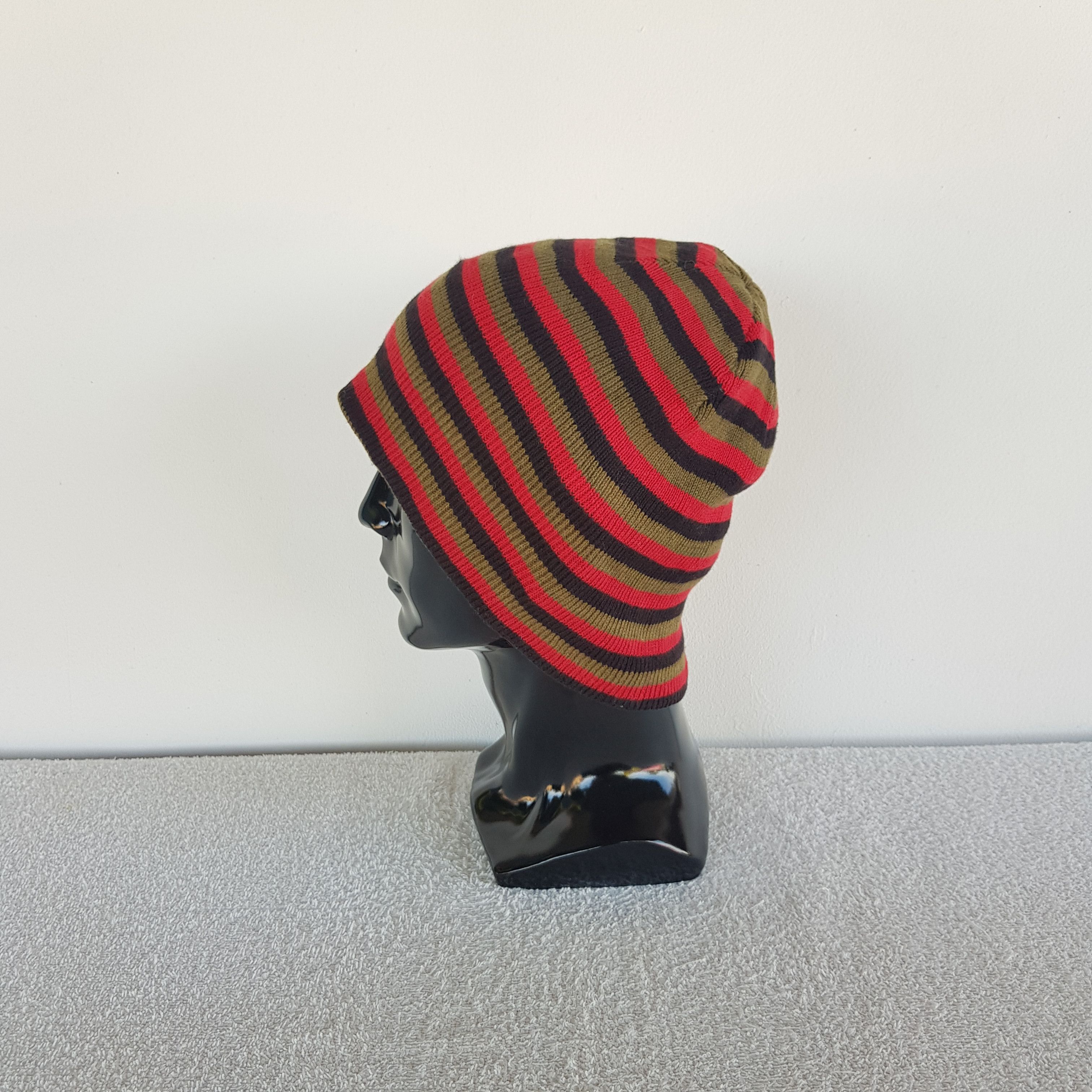 Japanese Brand × Other × Vintage Vintage Japanese Beanie Fair Isle Ribbed Knit Snow Caps Hat. Size ONE SIZE - 4 Thumbnail