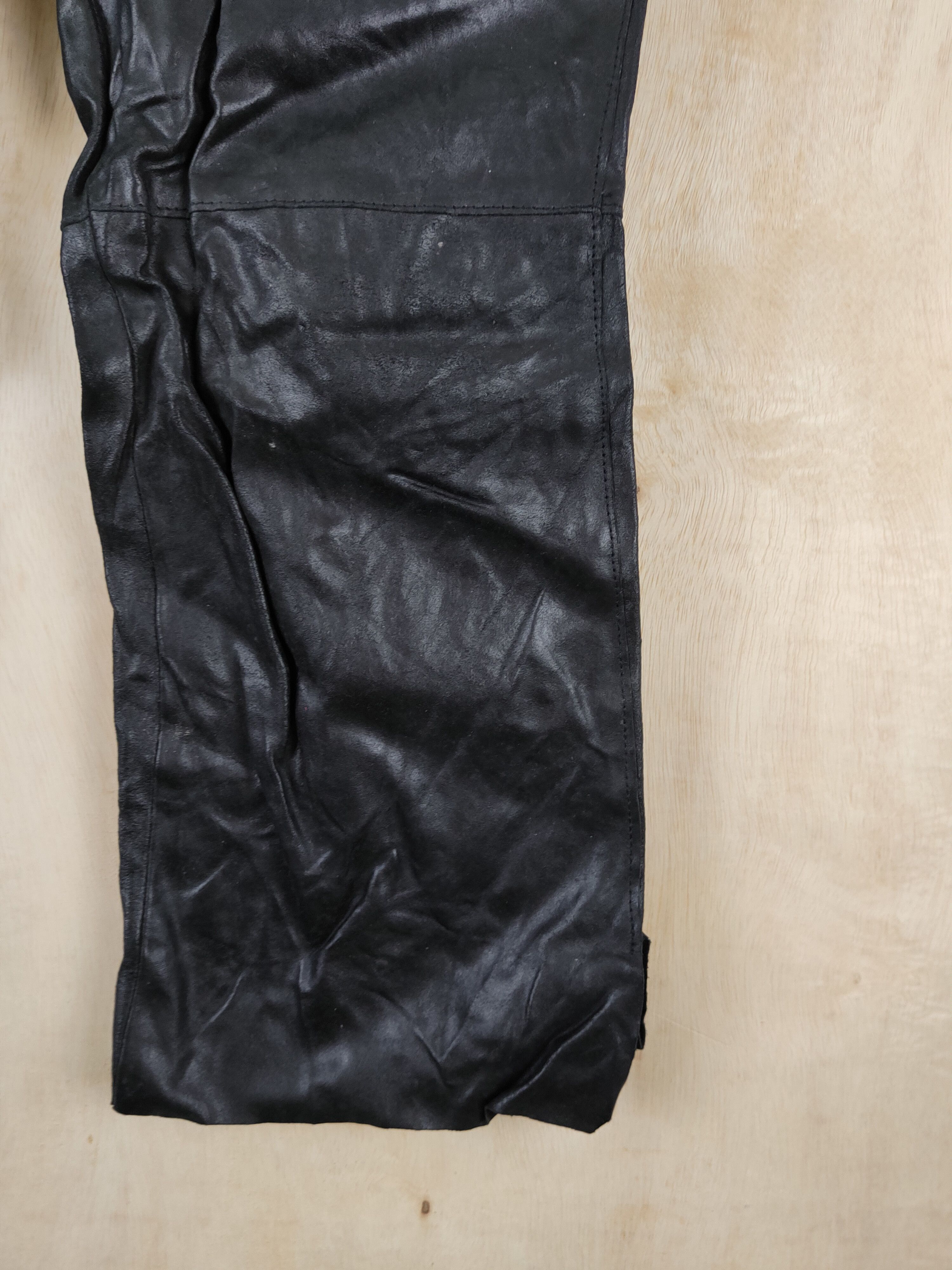 Vintage DL Vintage France Black Leather Pants #S2521 Size US 30 / EU 46 - 6 Thumbnail