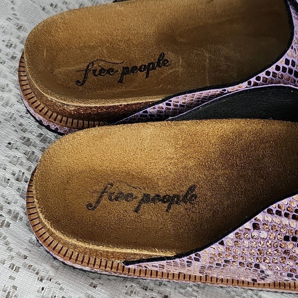 Free People NWOT Free People Sidelines Viola Faux Snakeskin Sandals 8.5 Size US 8.5 / IT 38.5 - 5 Thumbnail