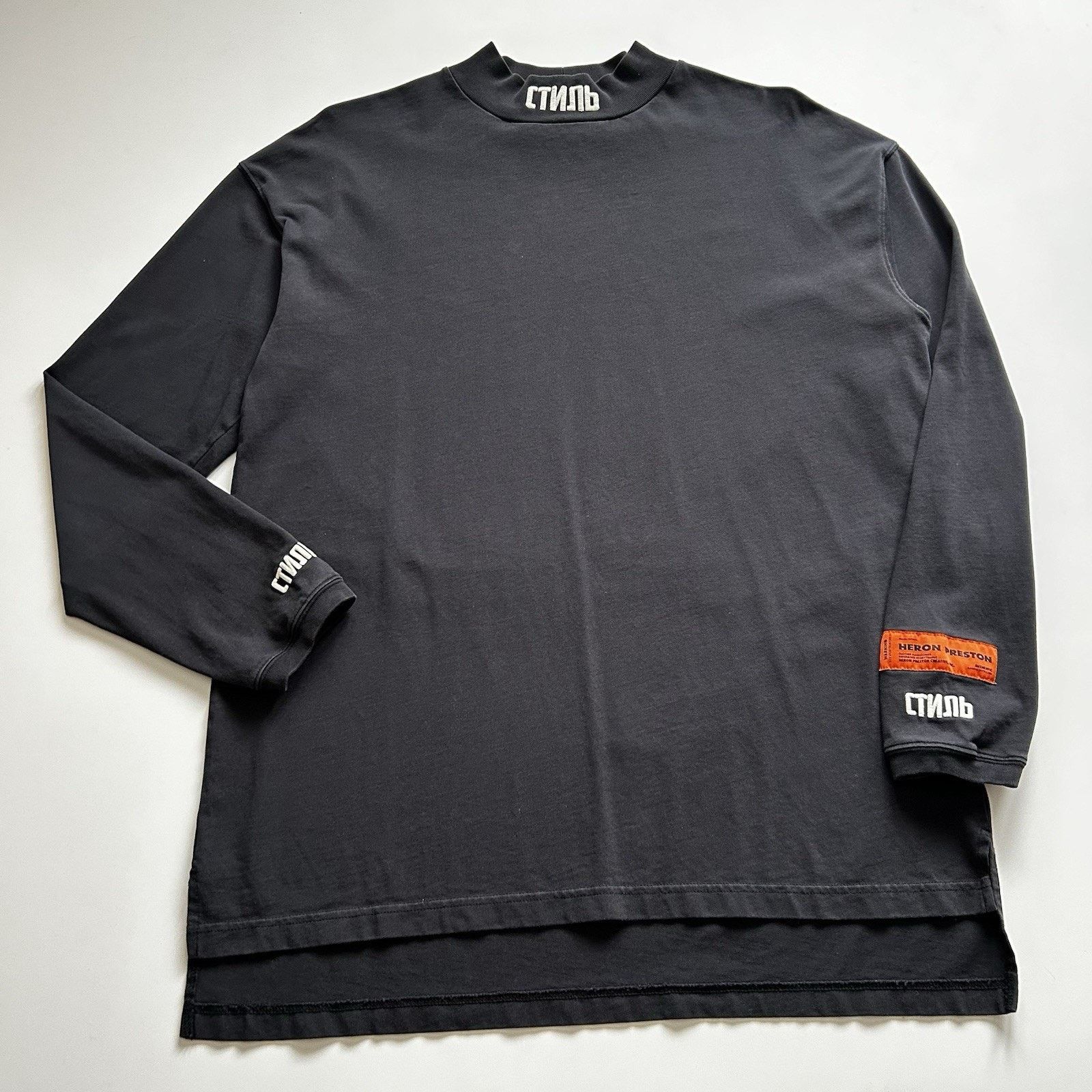 Heron Preston Heron Preston fire skull long sleeve | Grailed