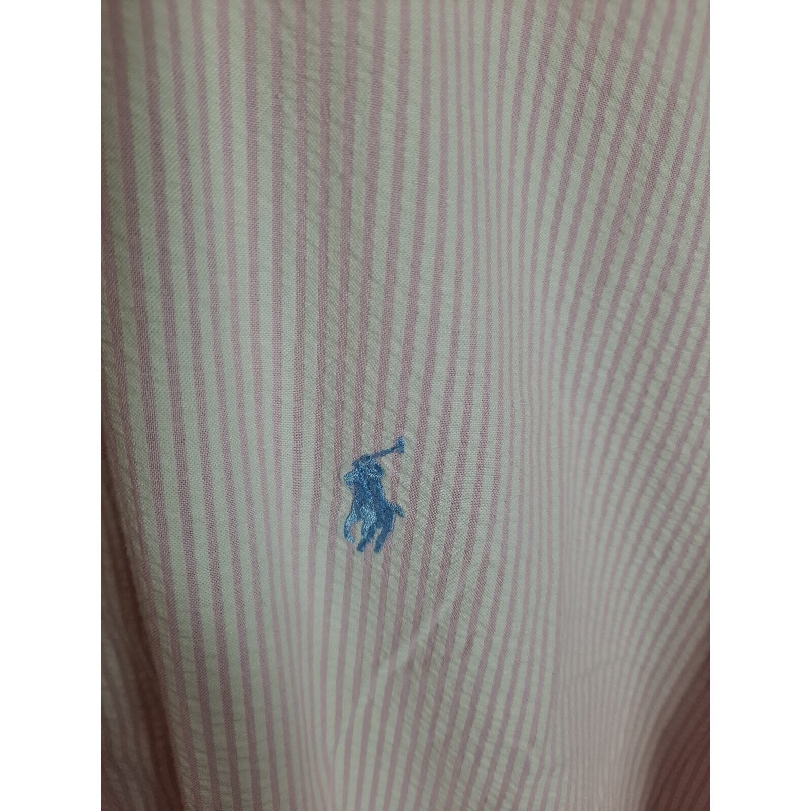 Ralph Lauren Ralph Lauren Men's Classic Fit Stripe Half Sleeve Poplin But Size US XL / EU 56 / 4 - 4 Thumbnail